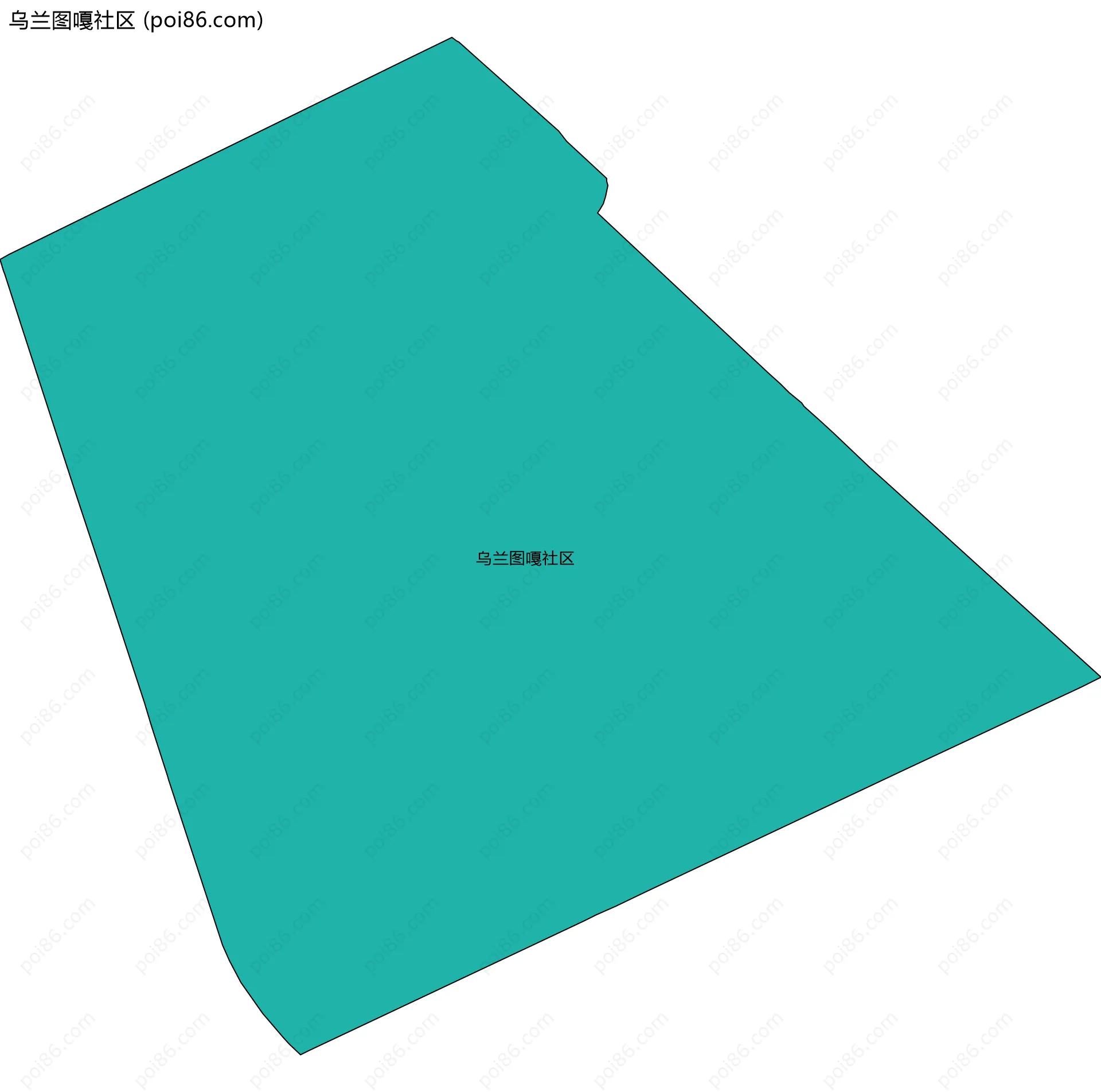 乌兰图嘎社区边界地图
