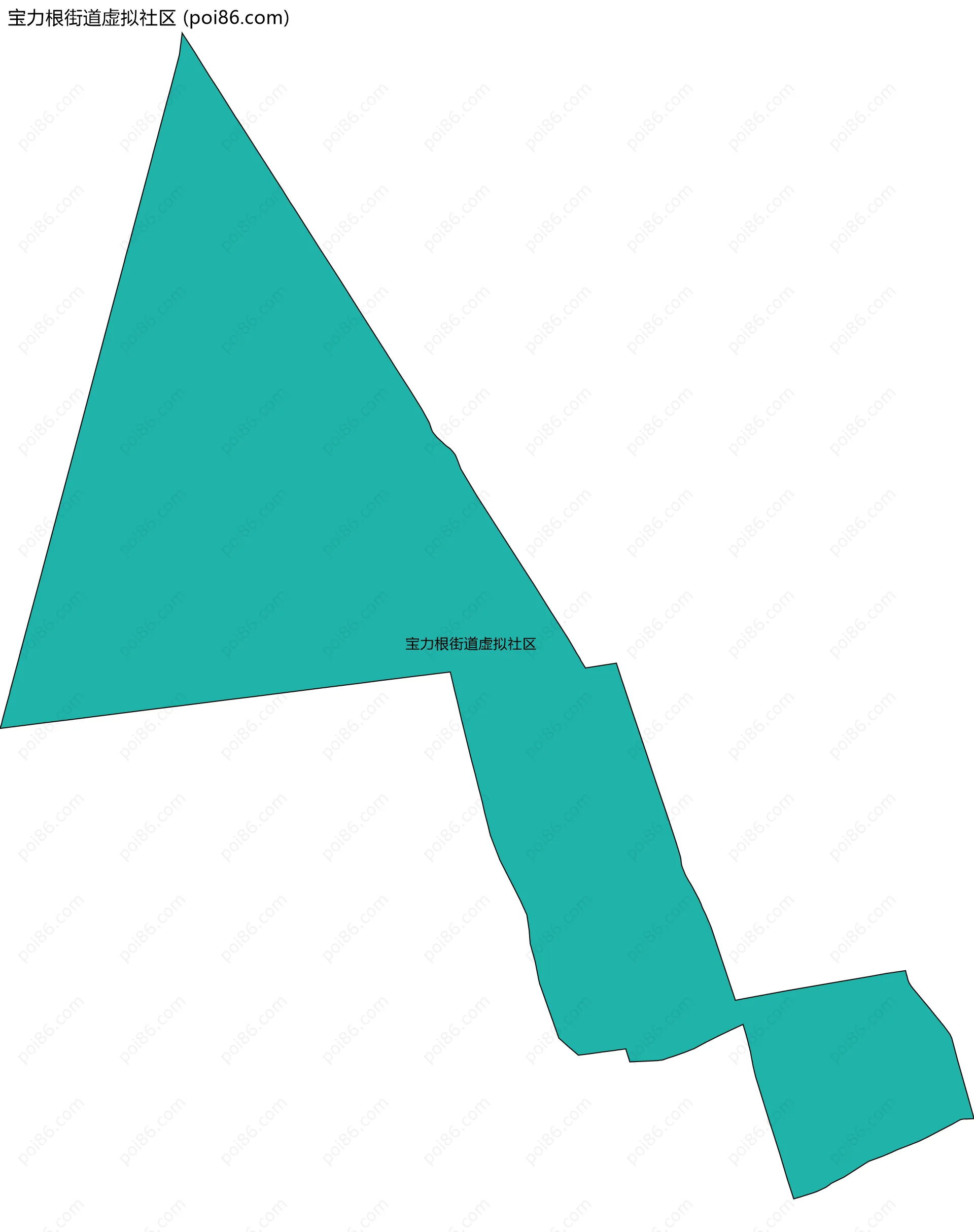 宝力根街道虚拟社区边界地图