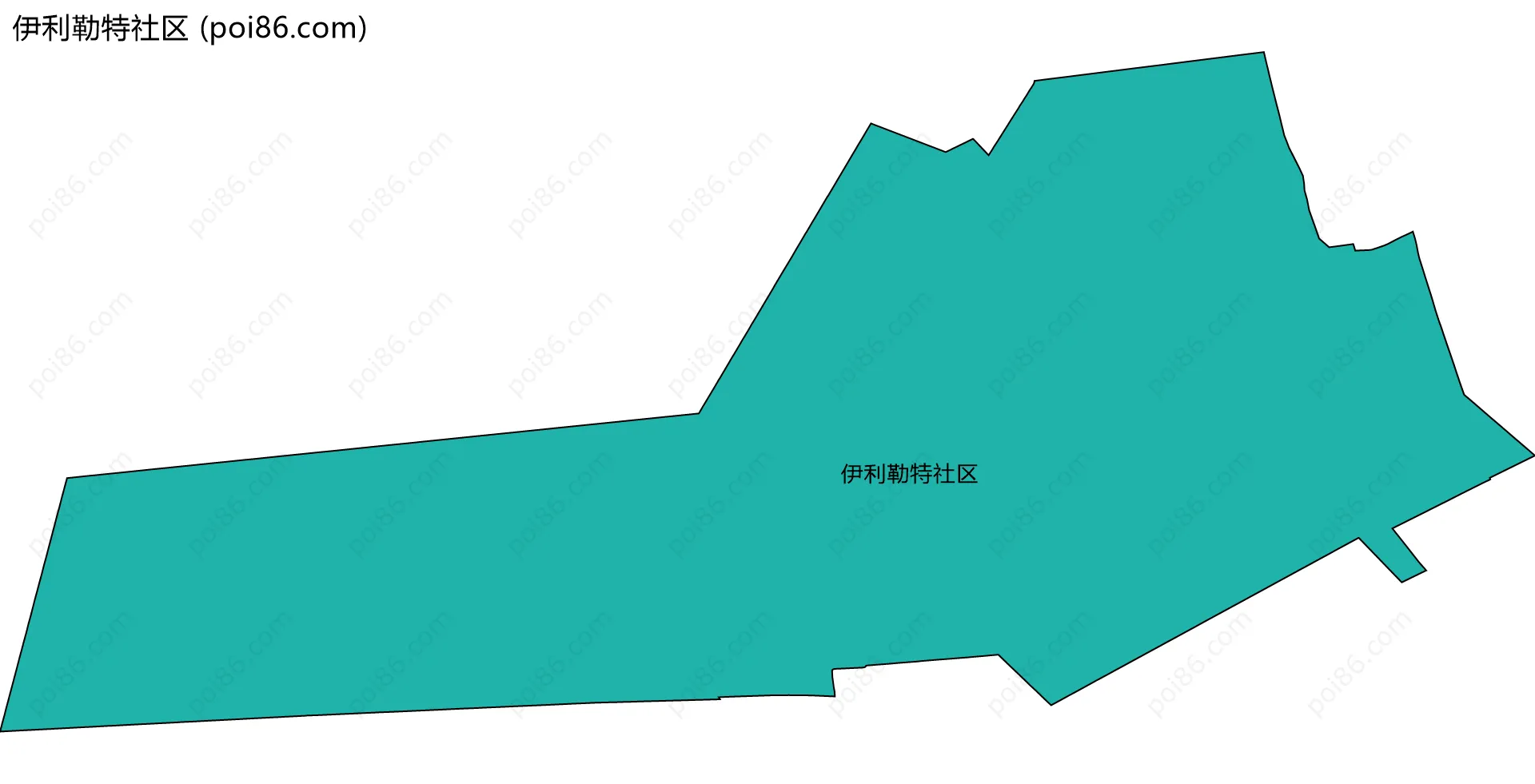 伊利勒特社区边界地图