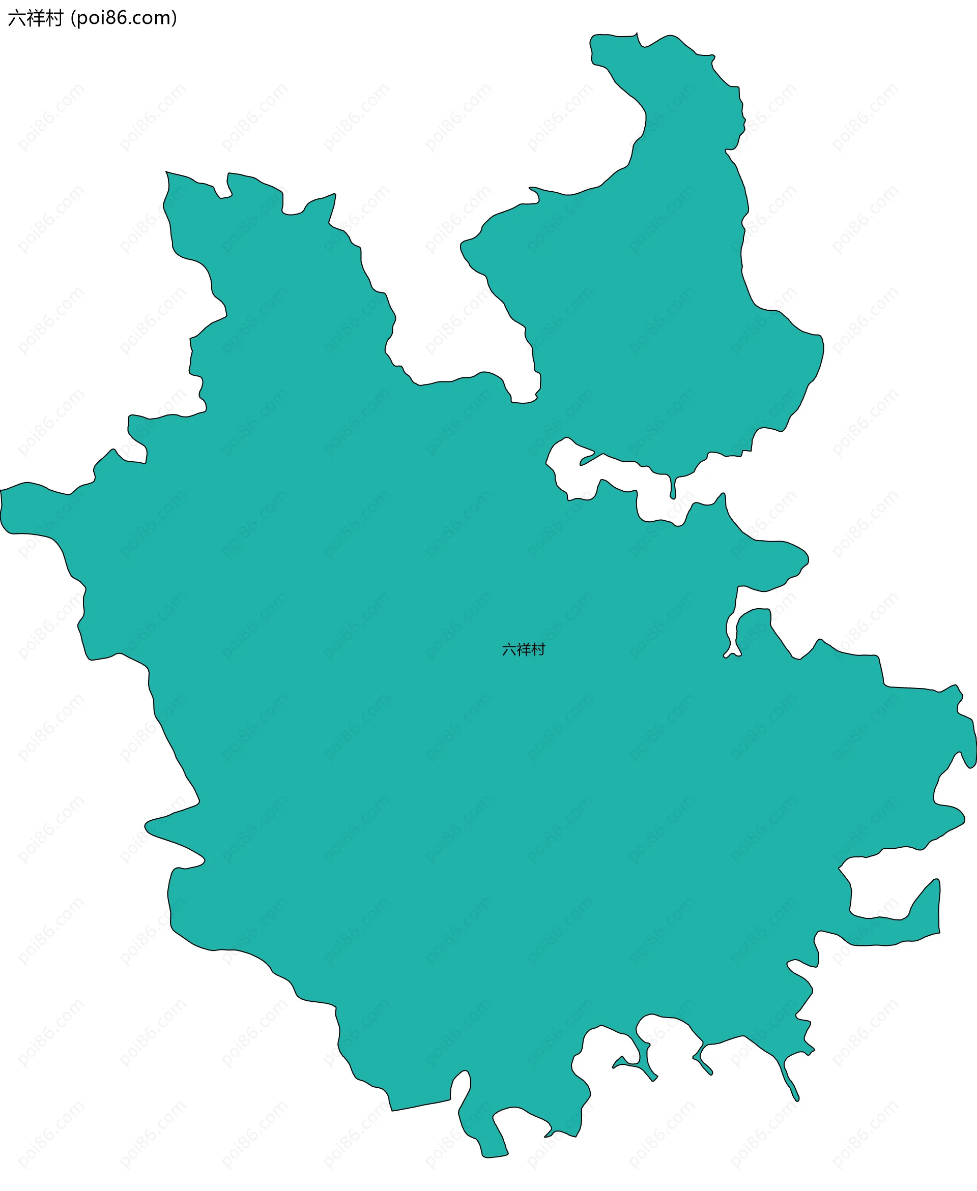 六祥村边界地图
