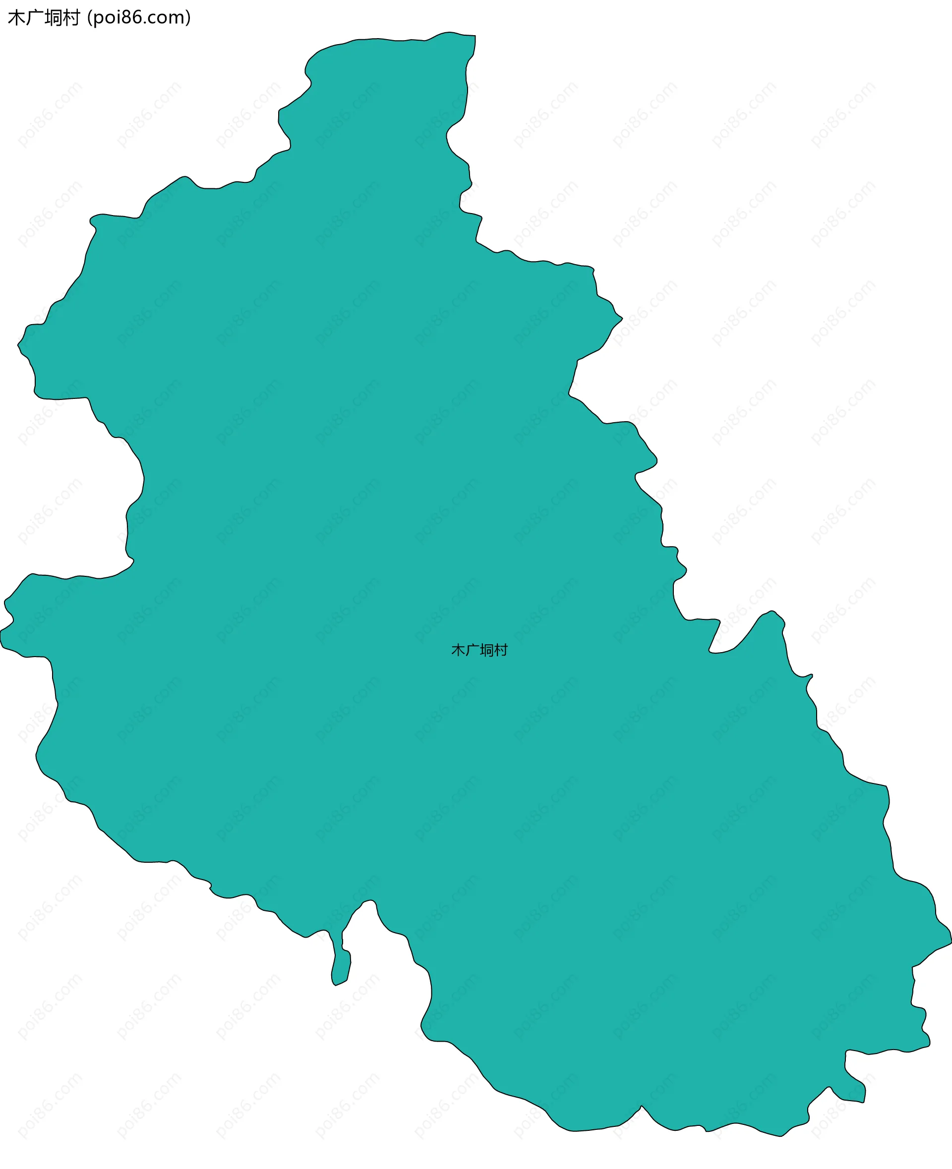 木广垌村边界地图
