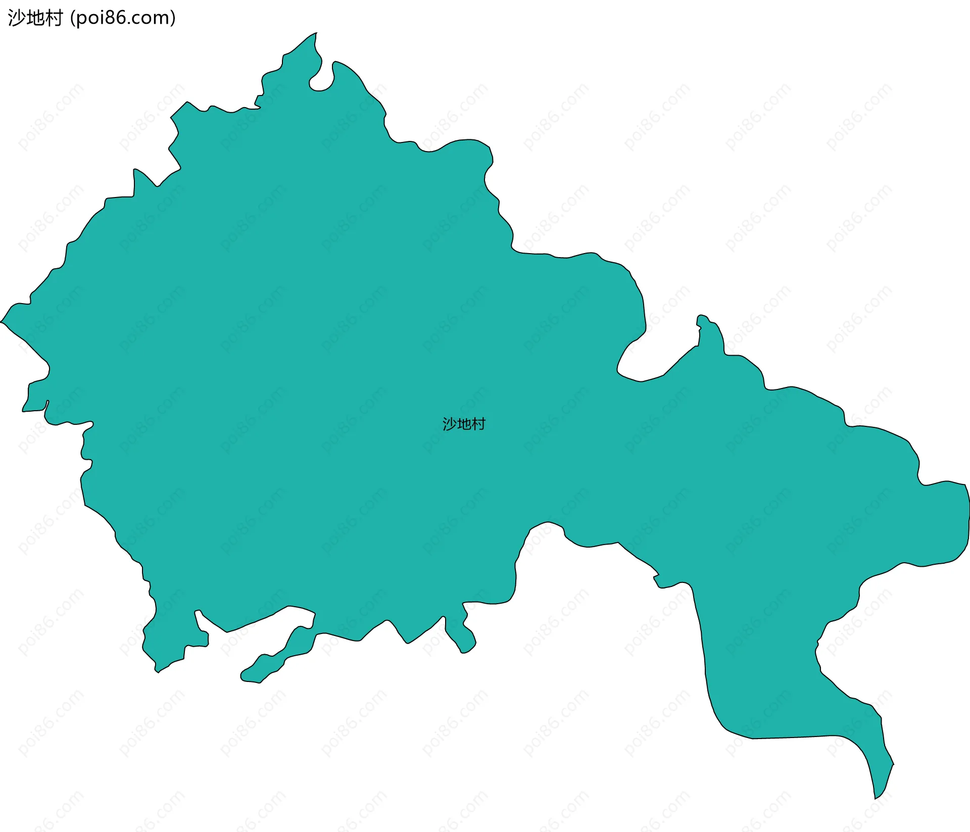 沙地村边界地图