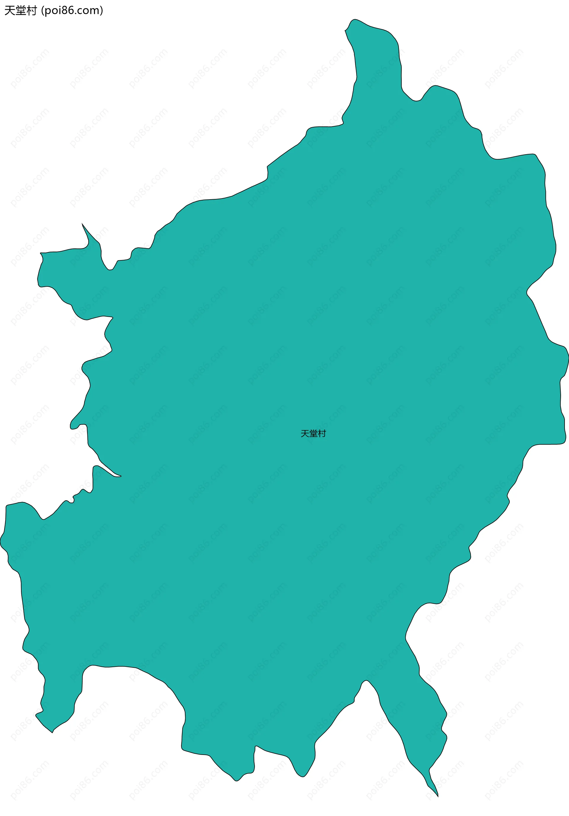 天堂村边界地图