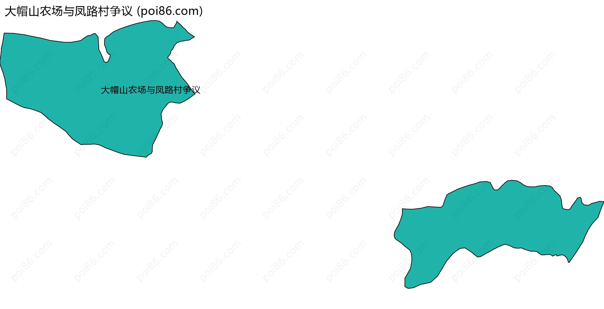 大帽山农场与凤路村争议边界地图