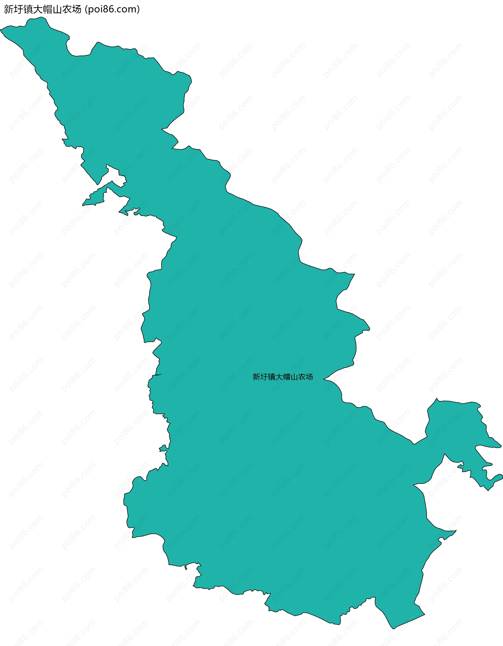 新圩镇大帽山农场边界地图