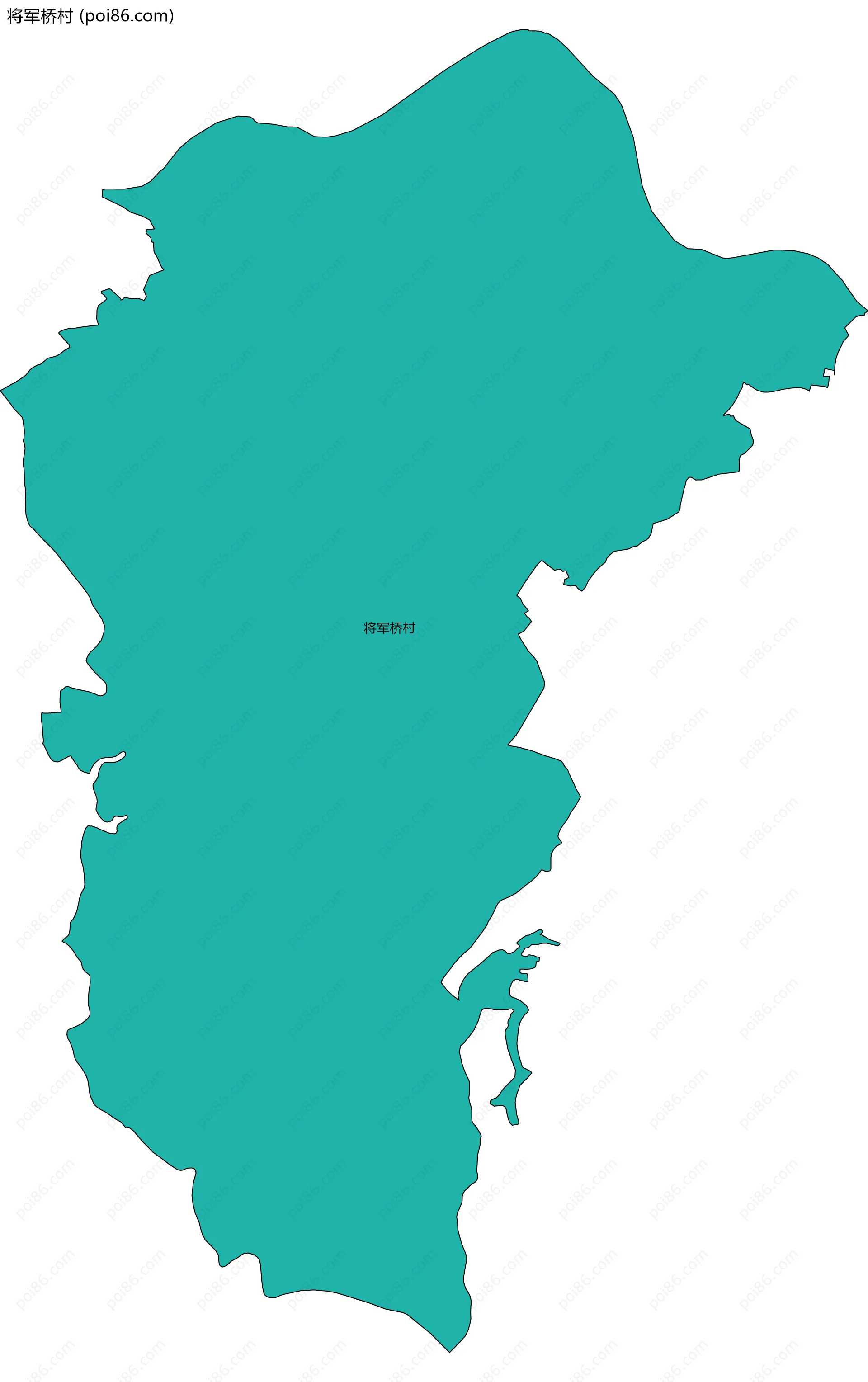 将军桥村边界地图