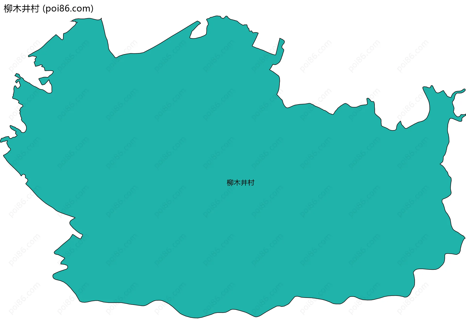 柳木井村边界地图