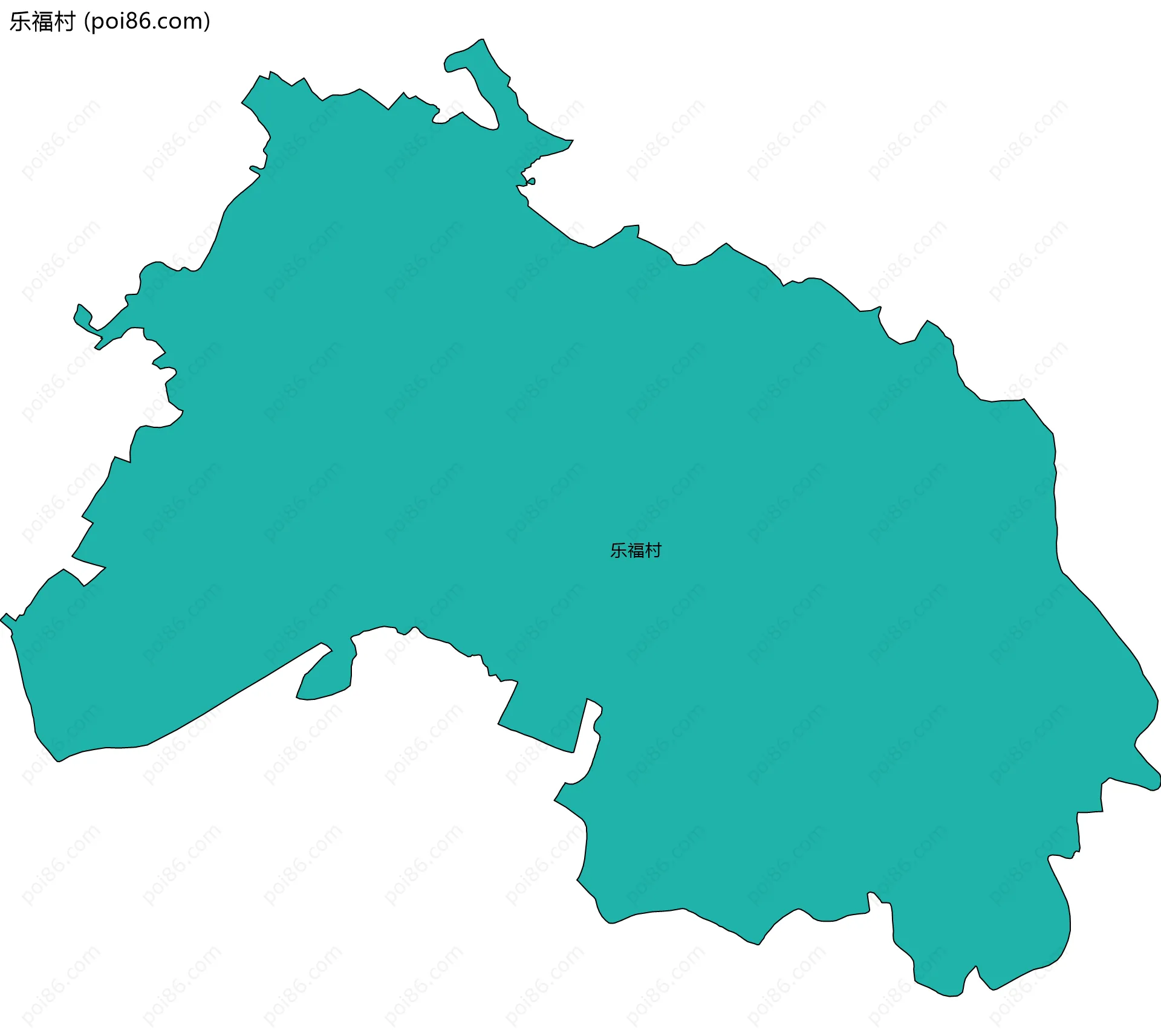 乐福村边界地图