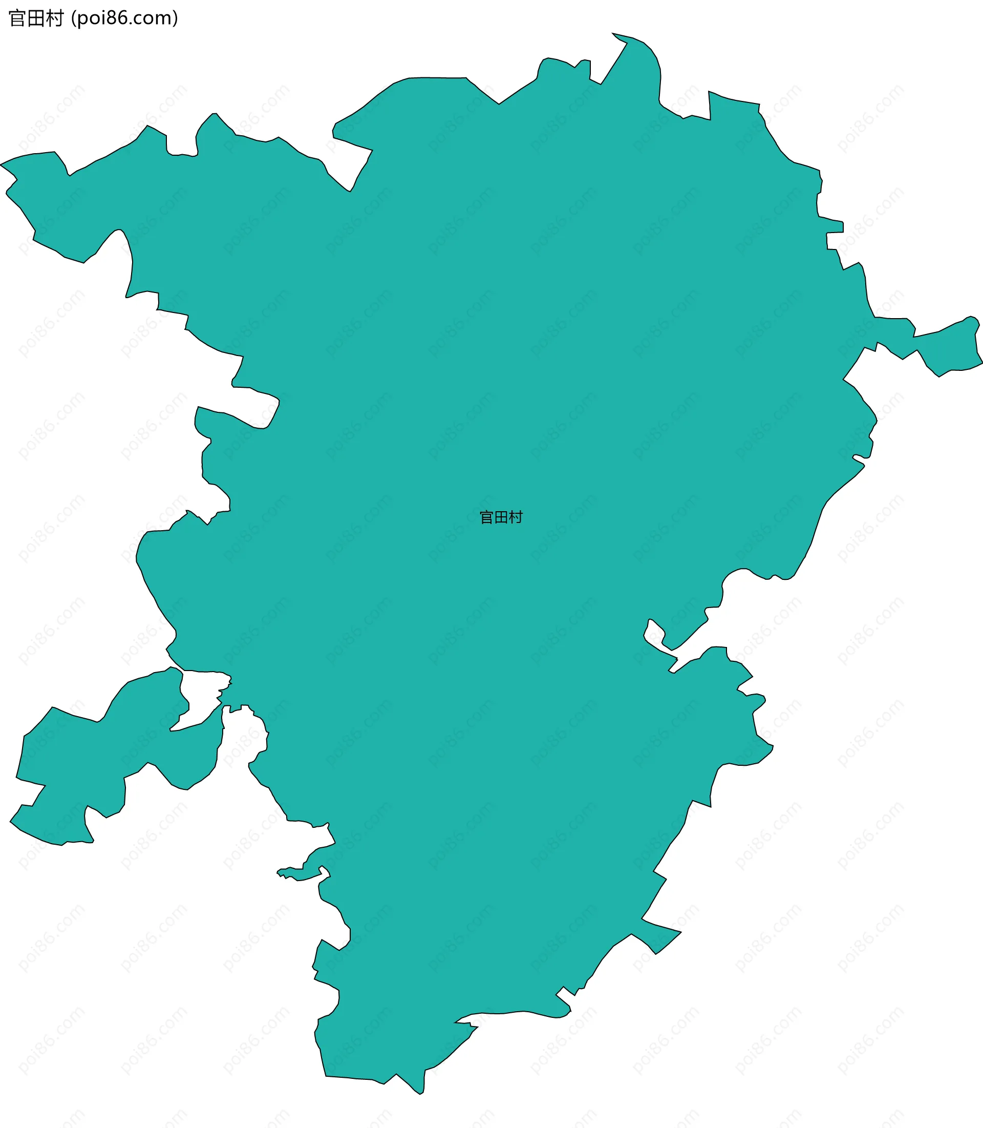 官田村边界地图