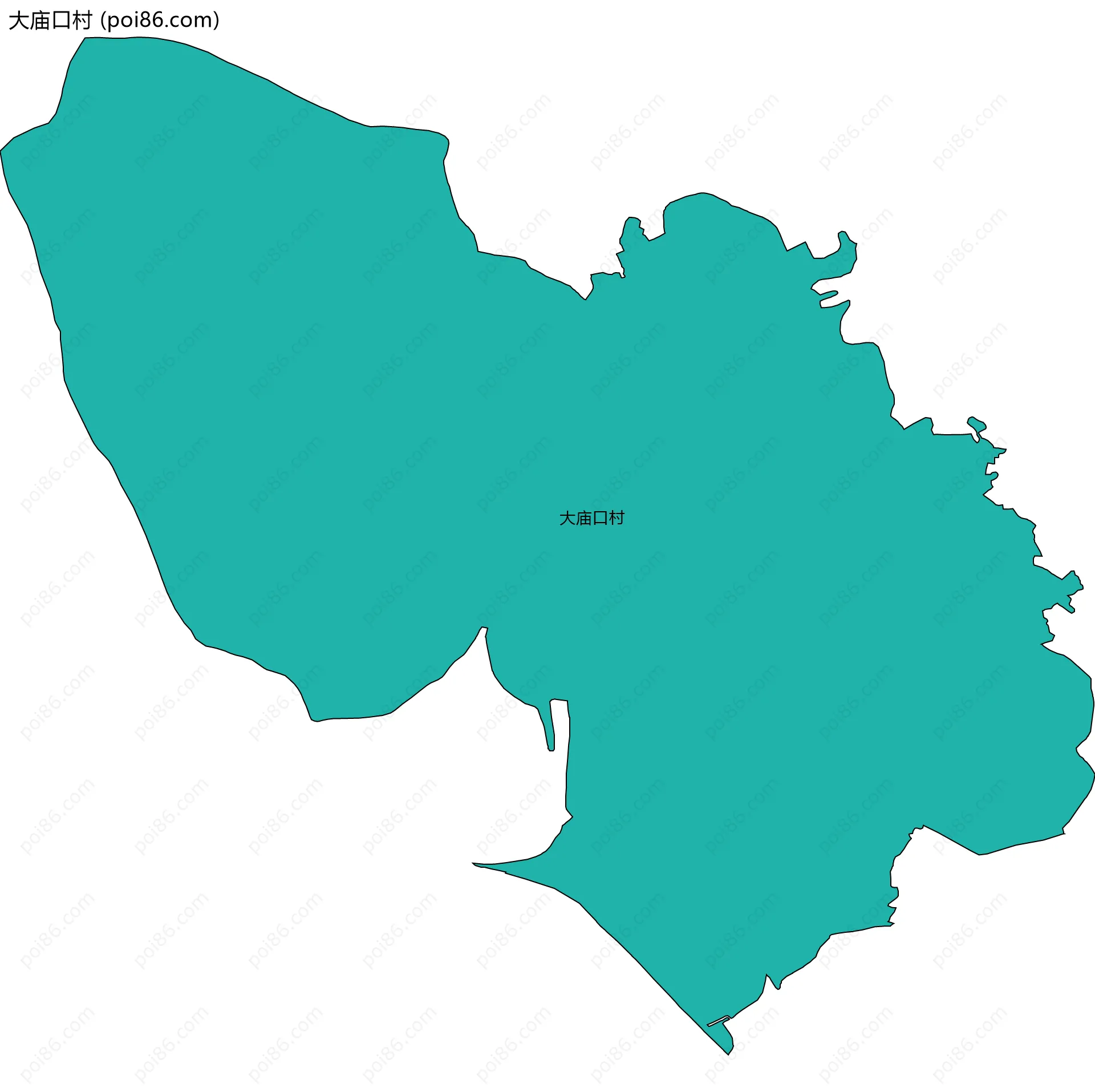 大庙口村边界地图