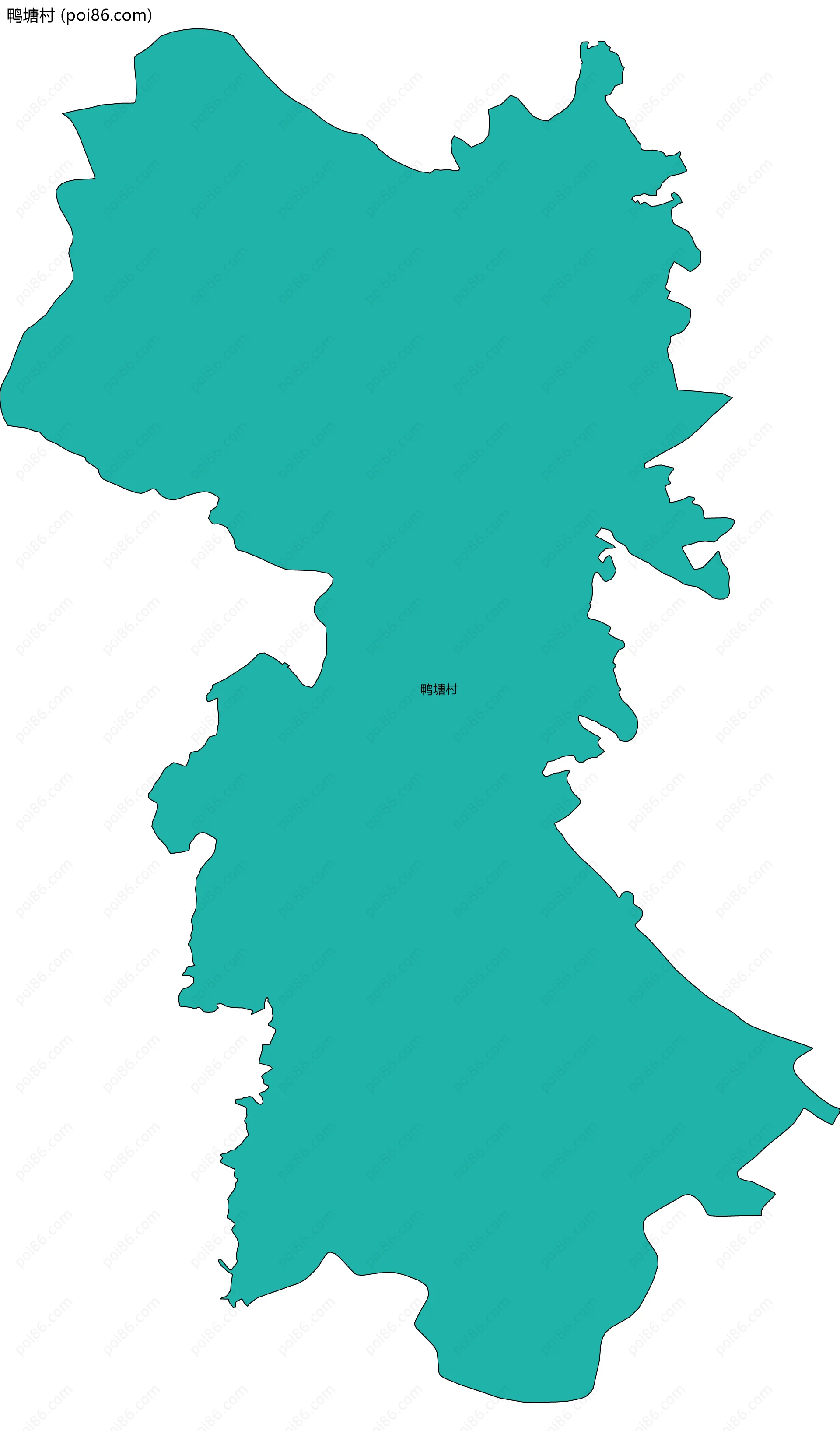 鸭塘村边界地图