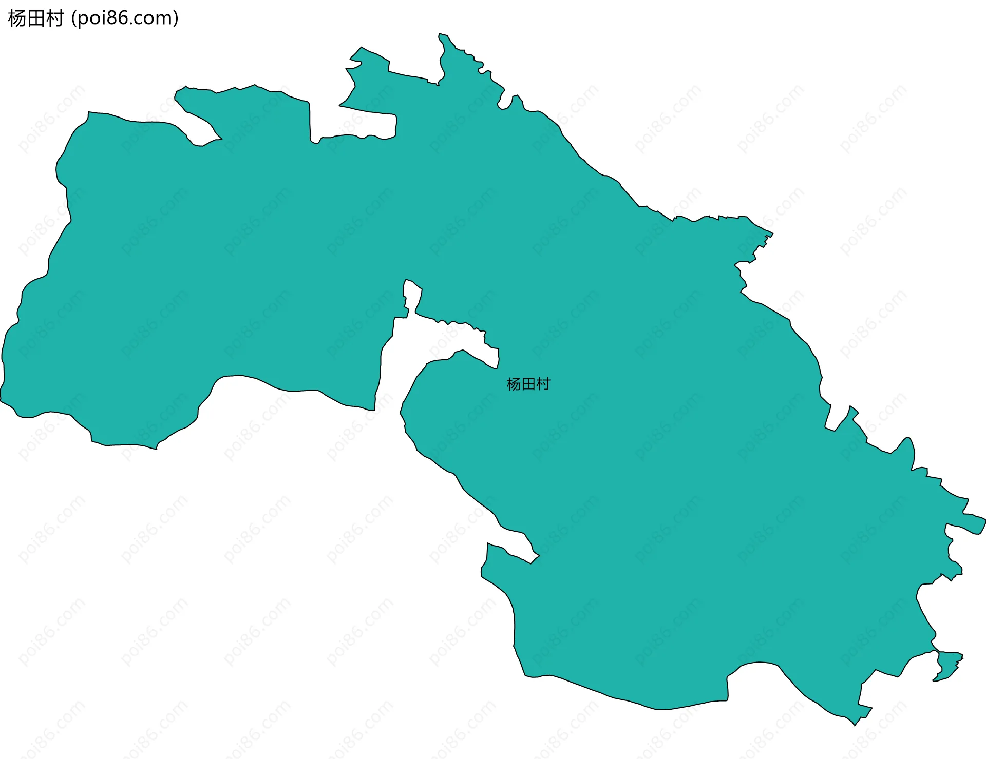 杨田村边界地图