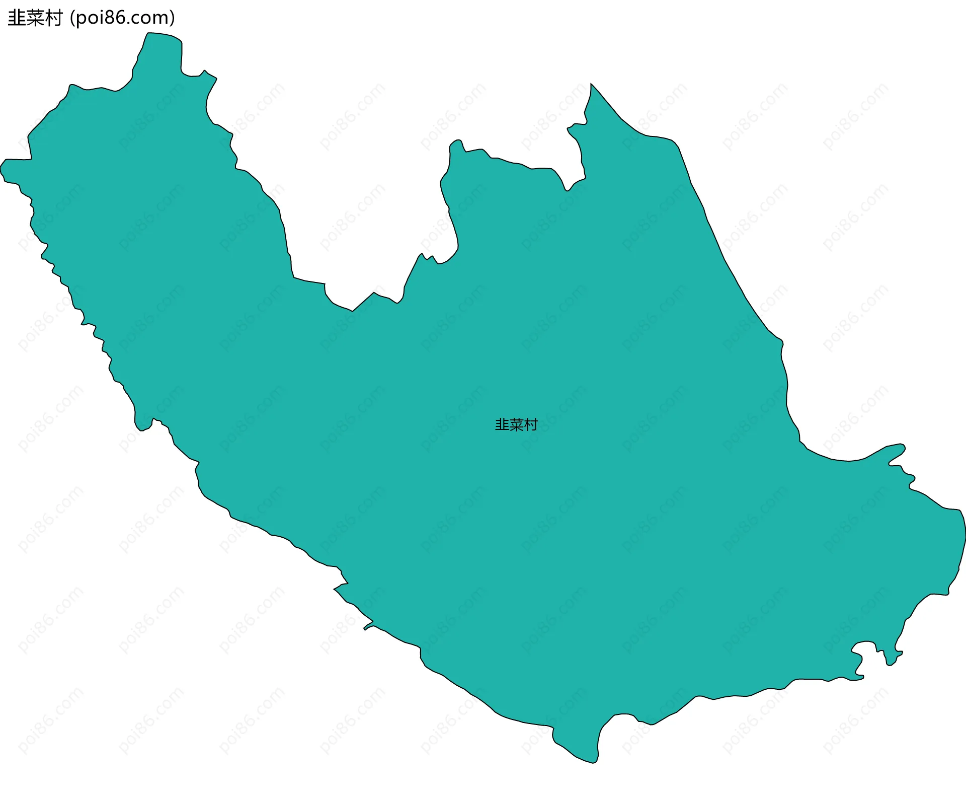 韭菜村边界地图