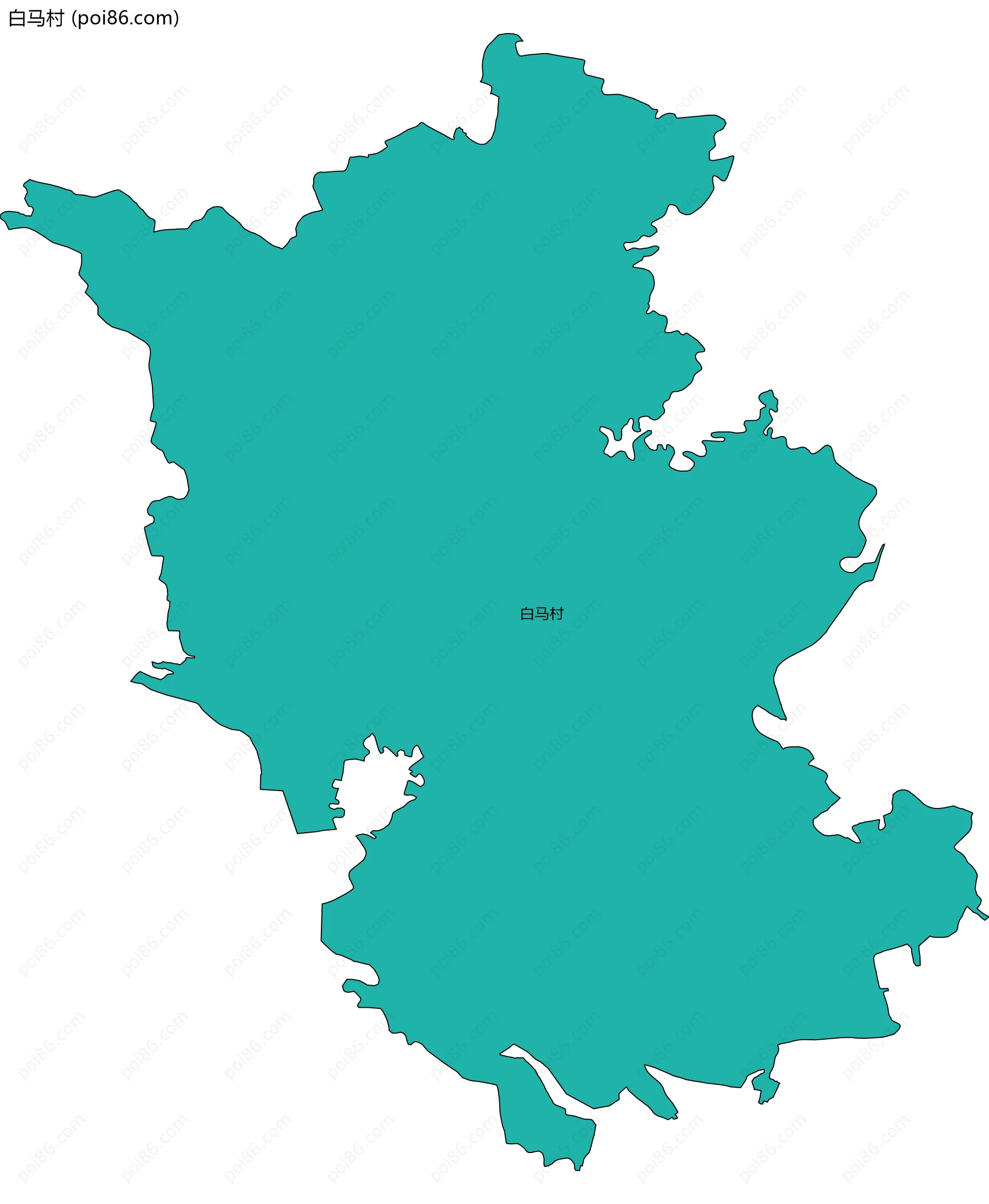 白马村边界地图