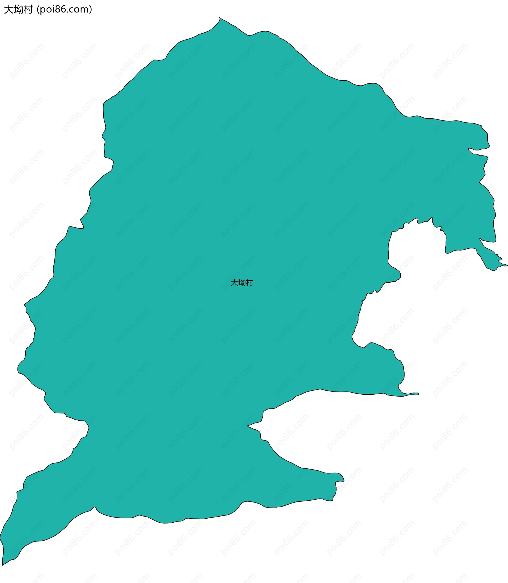 大坳村边界地图