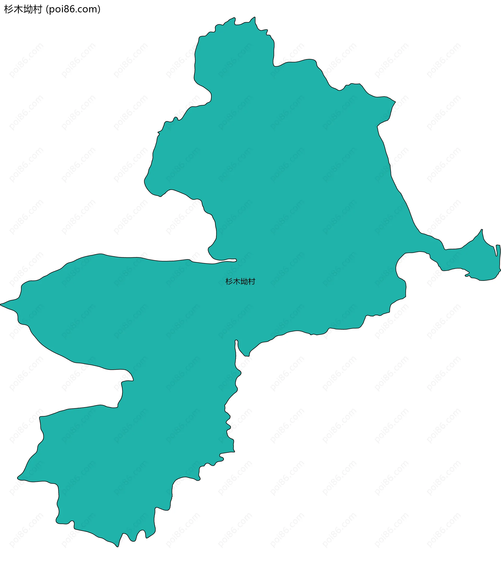 杉木坳村边界地图