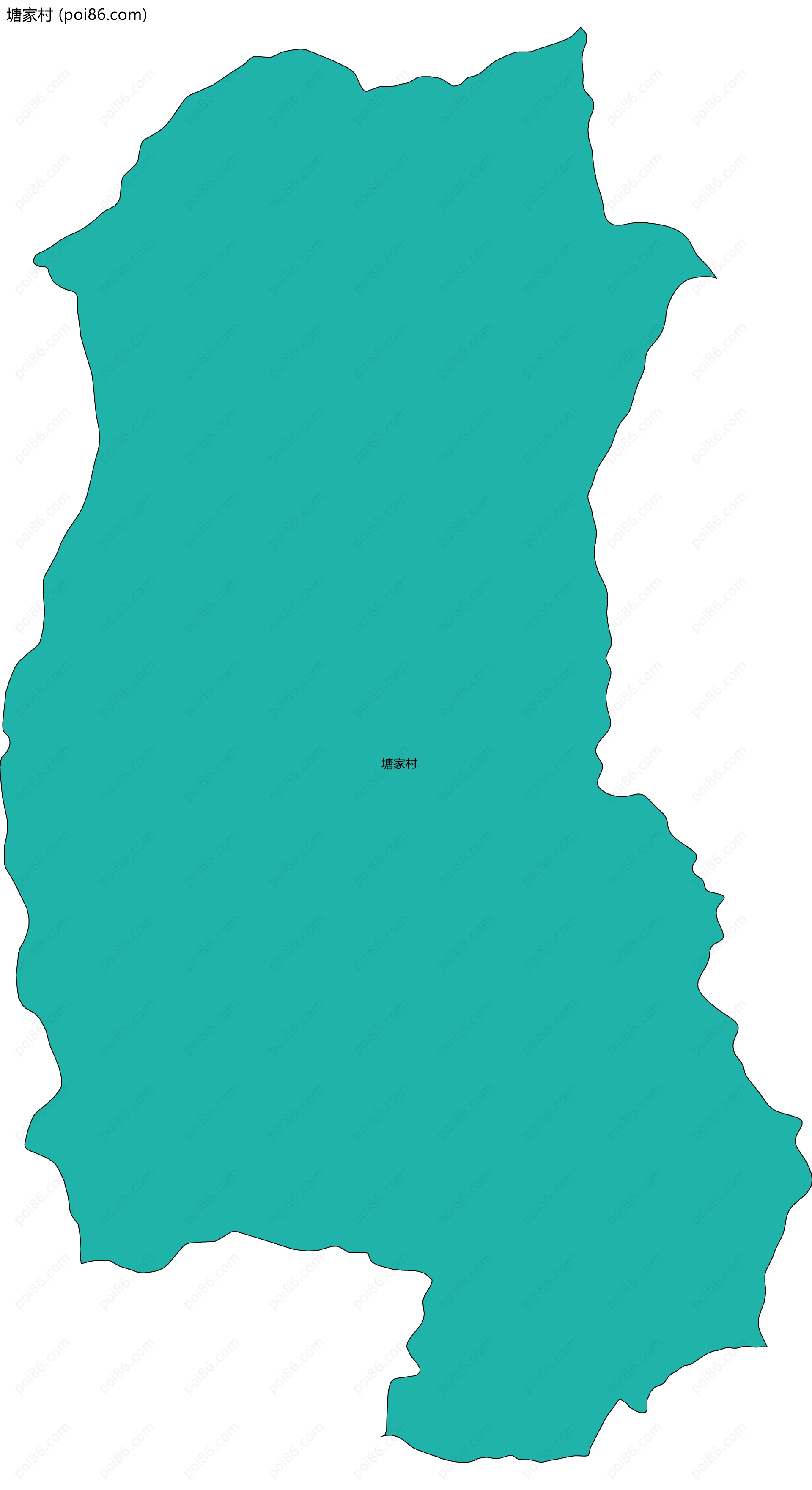 塘家村边界地图