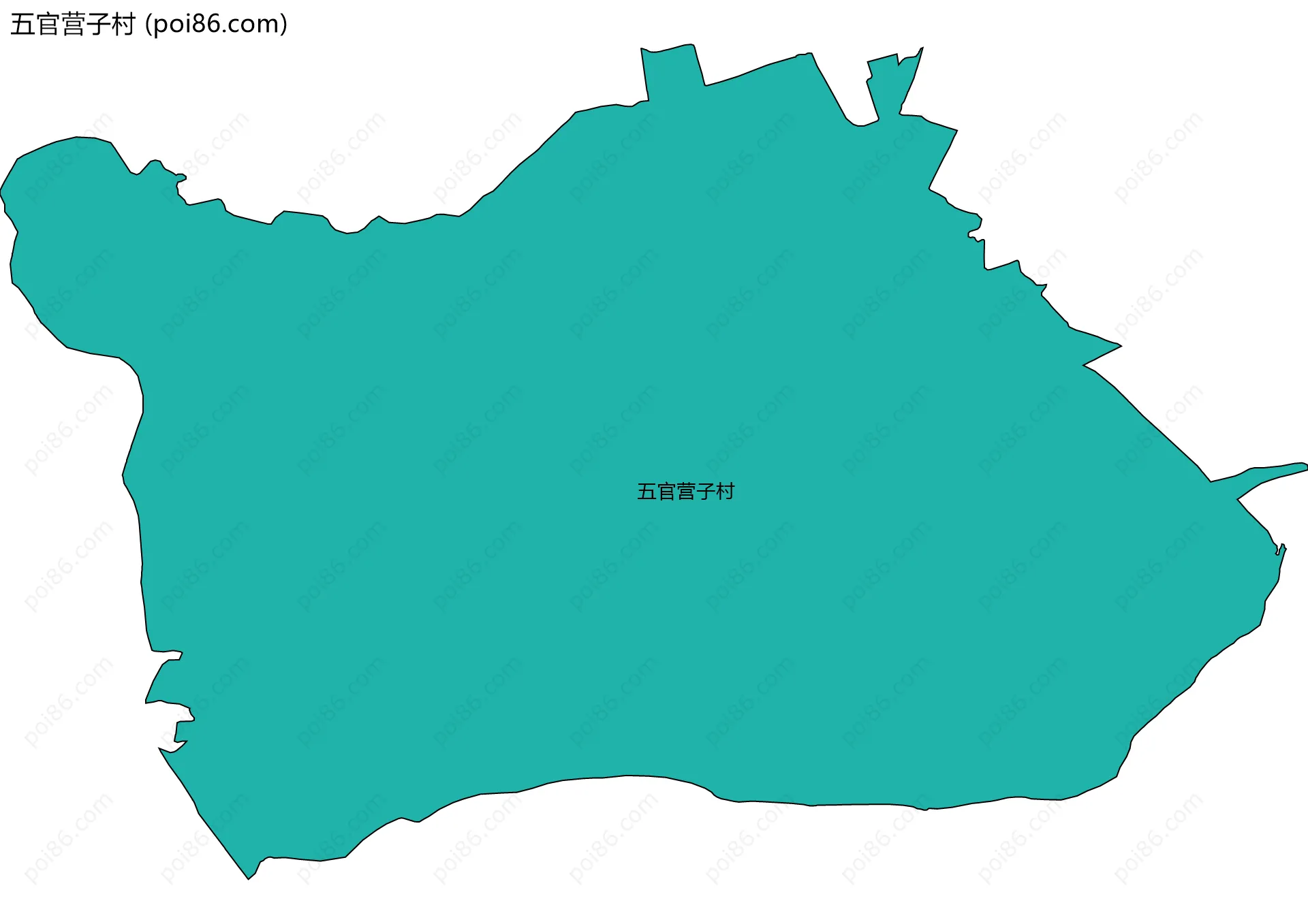 五官营子村边界地图