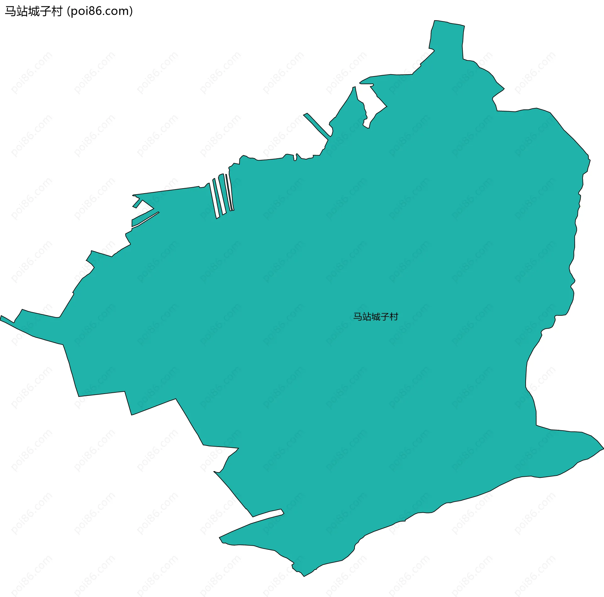马站城子村边界地图