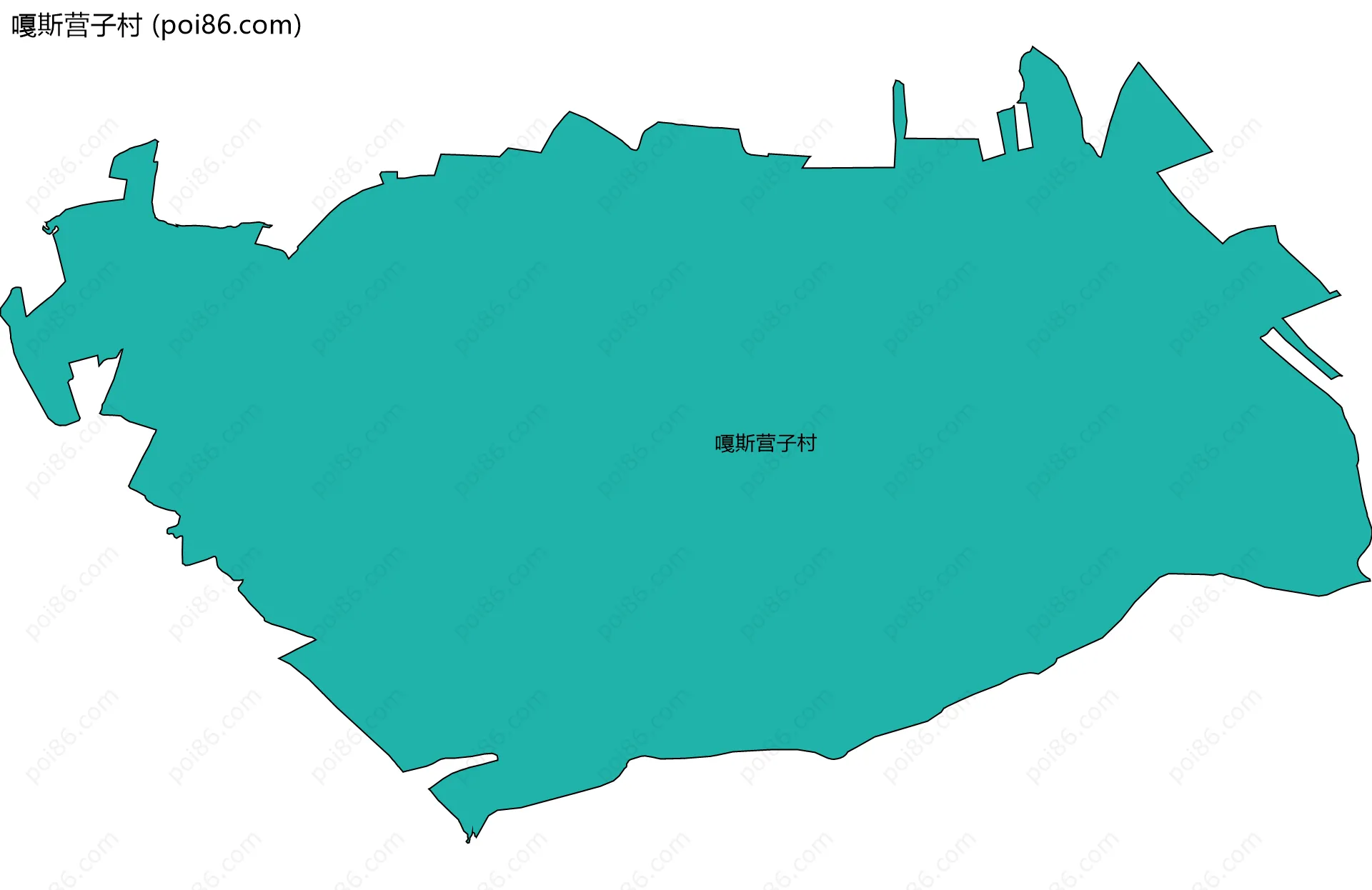 嘎斯营子村边界地图
