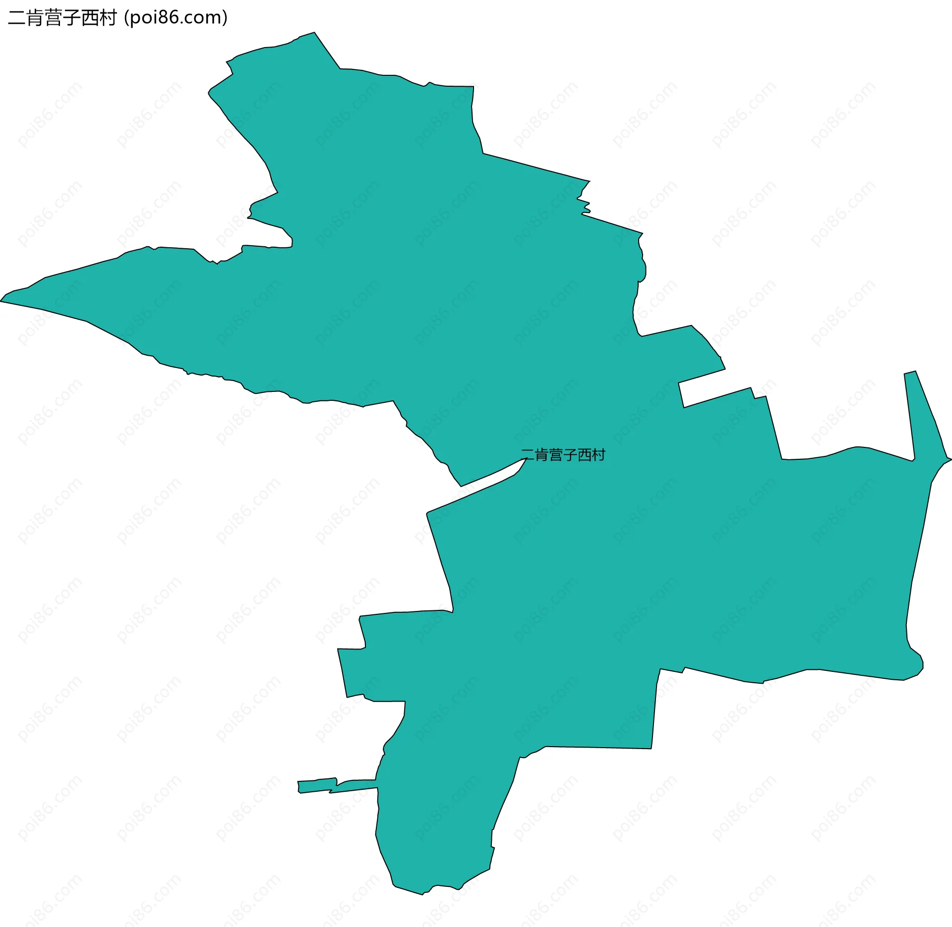 二肯营子西村边界地图