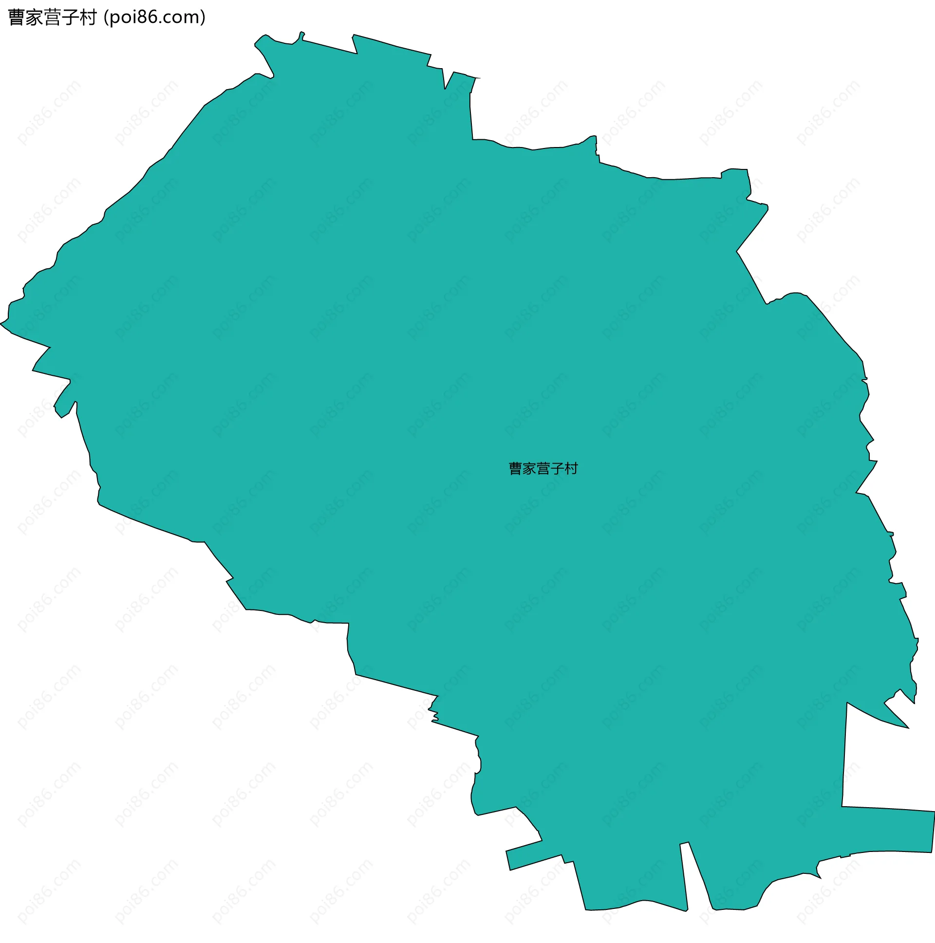 曹家营子村边界地图