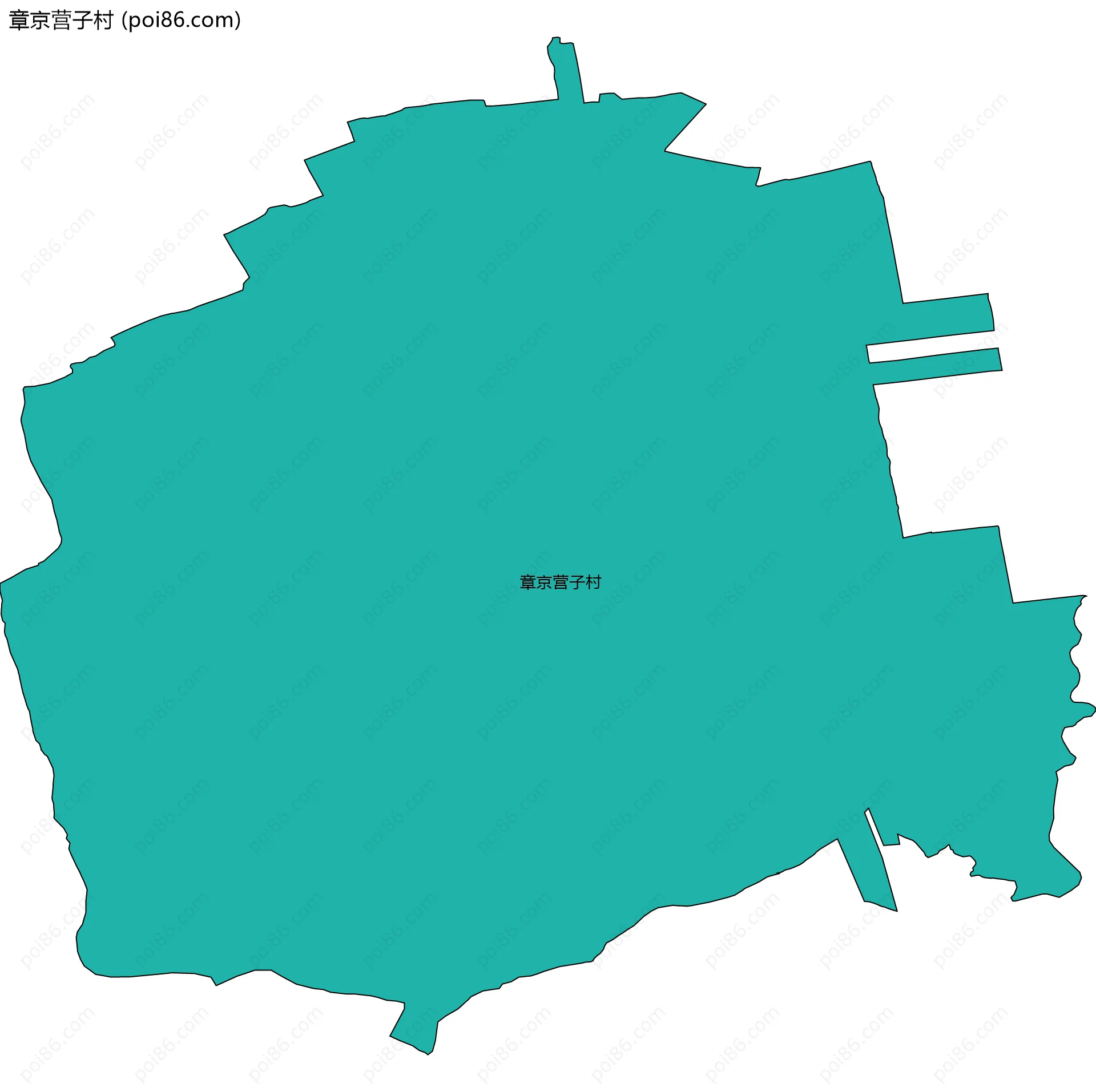 章京营子村边界地图
