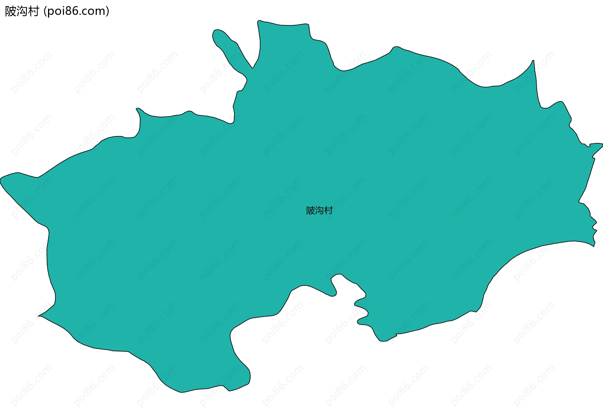 陂沟村边界地图
