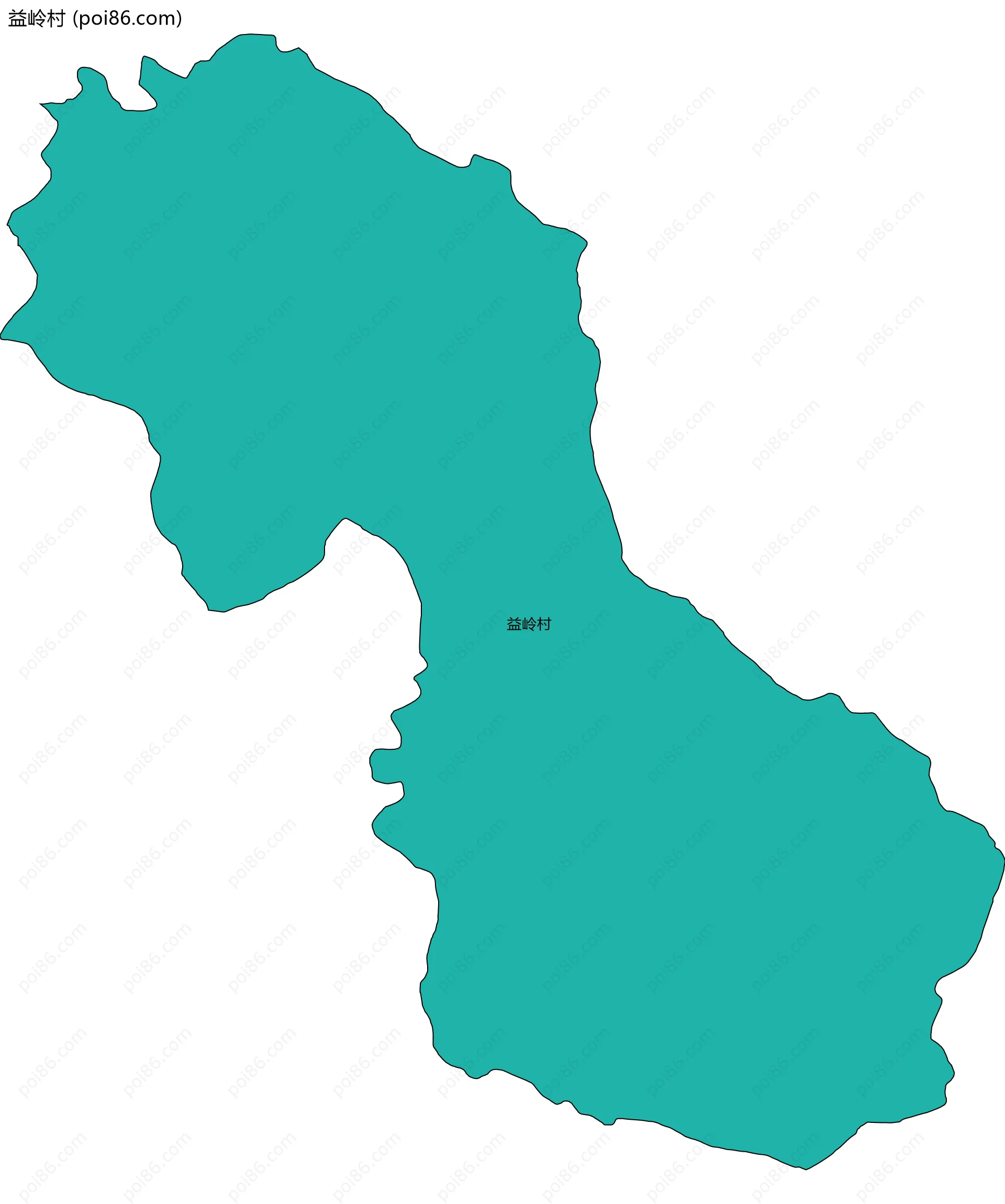 益岭村边界地图