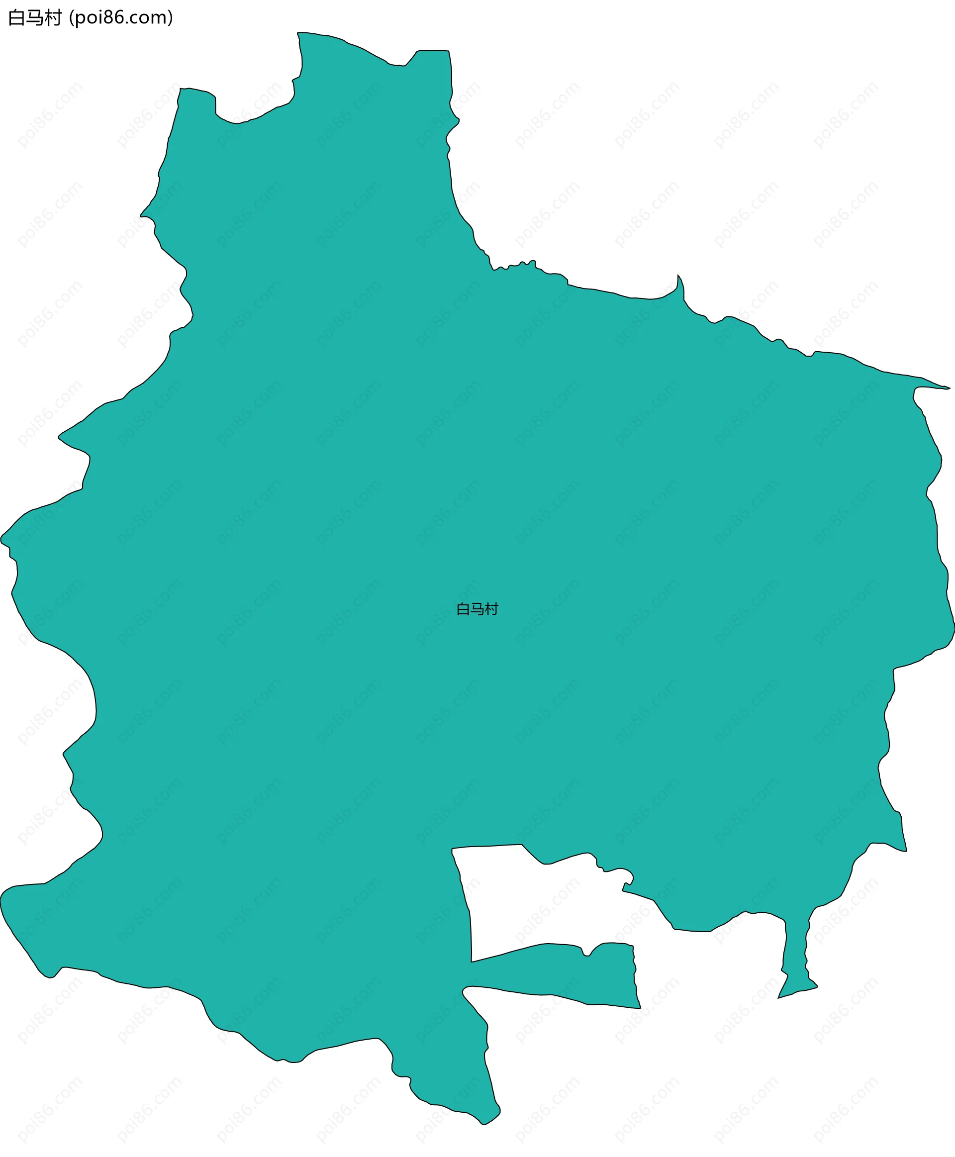 白马村边界地图