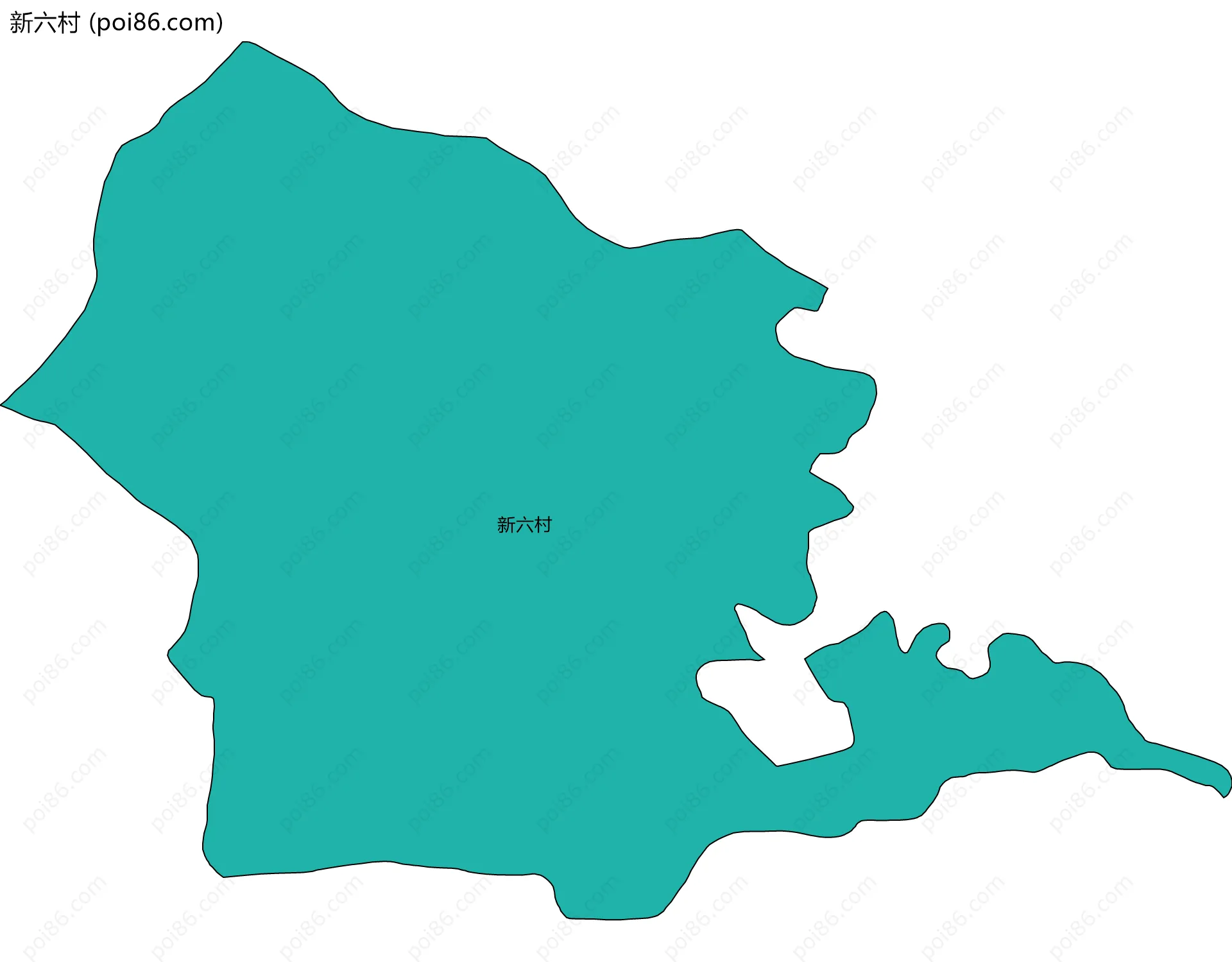 新六村边界地图