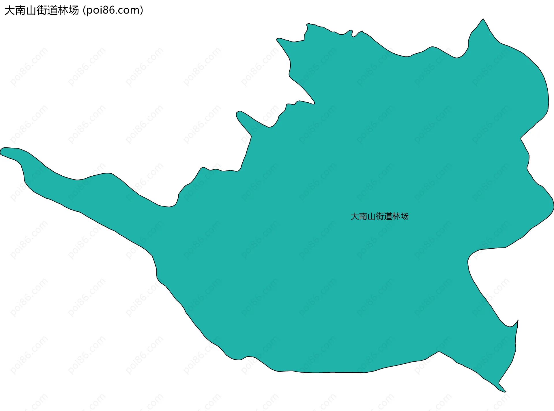 大南山街道林场边界地图