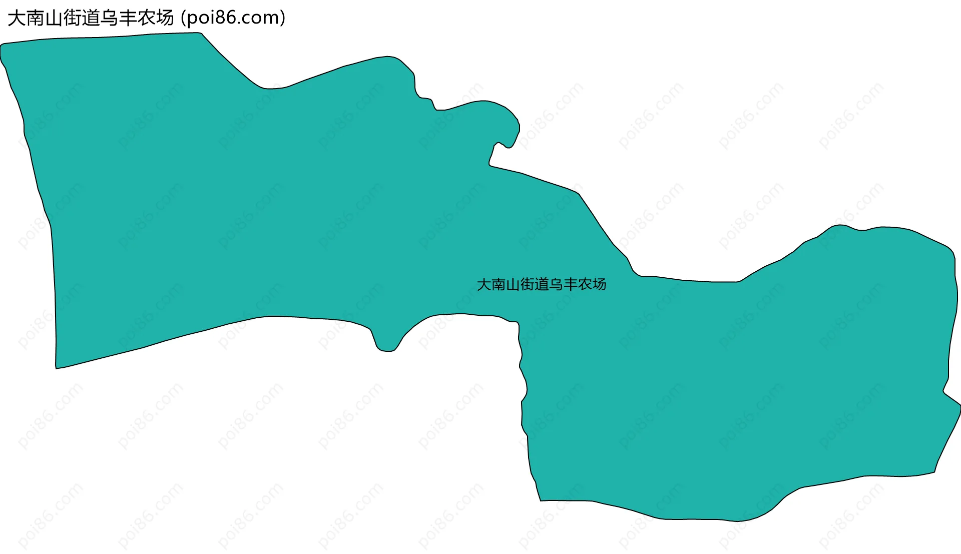大南山街道乌丰农场边界地图