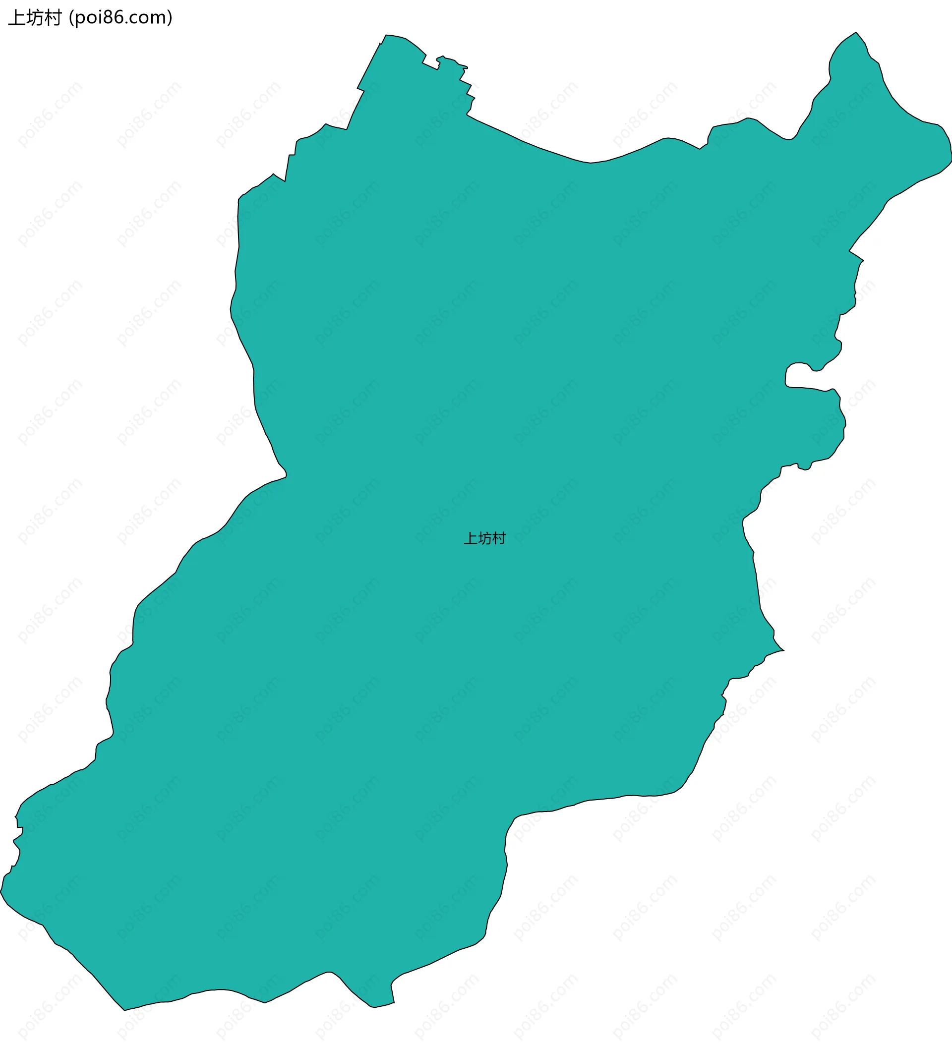 上坊村边界地图
