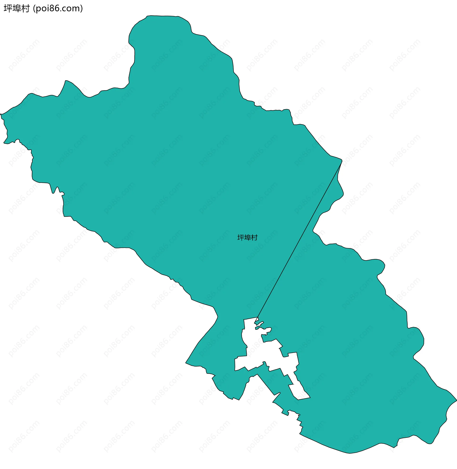 坪埠村边界地图