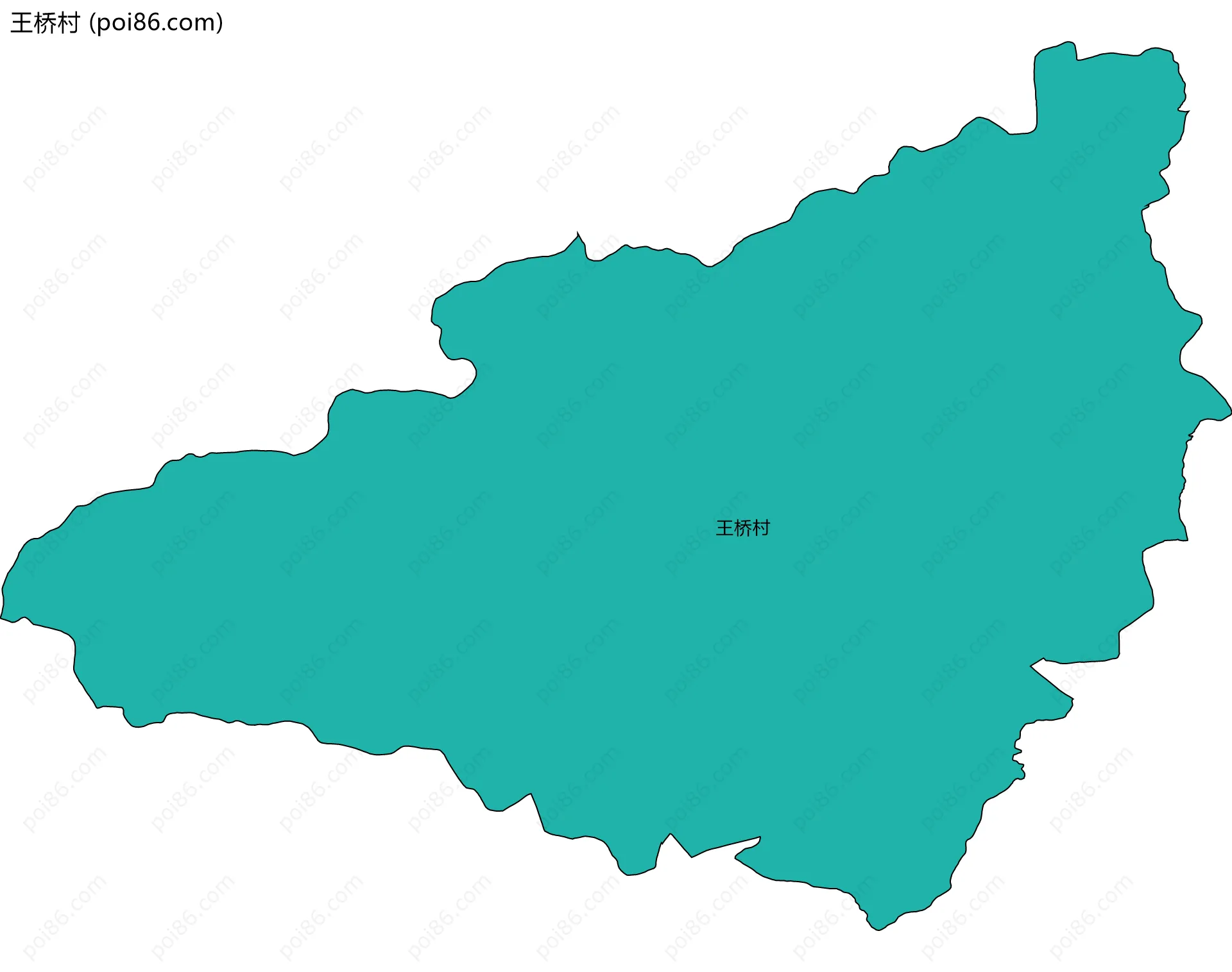 王桥村边界地图