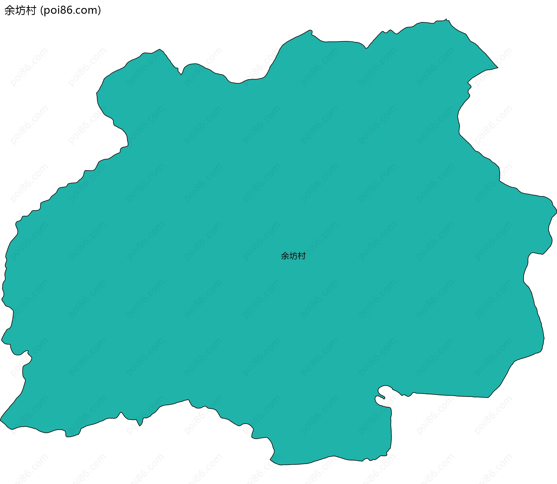 余坊村边界地图