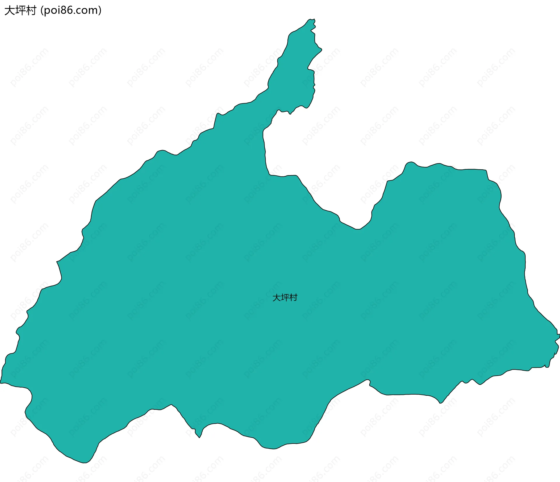 大坪村边界地图