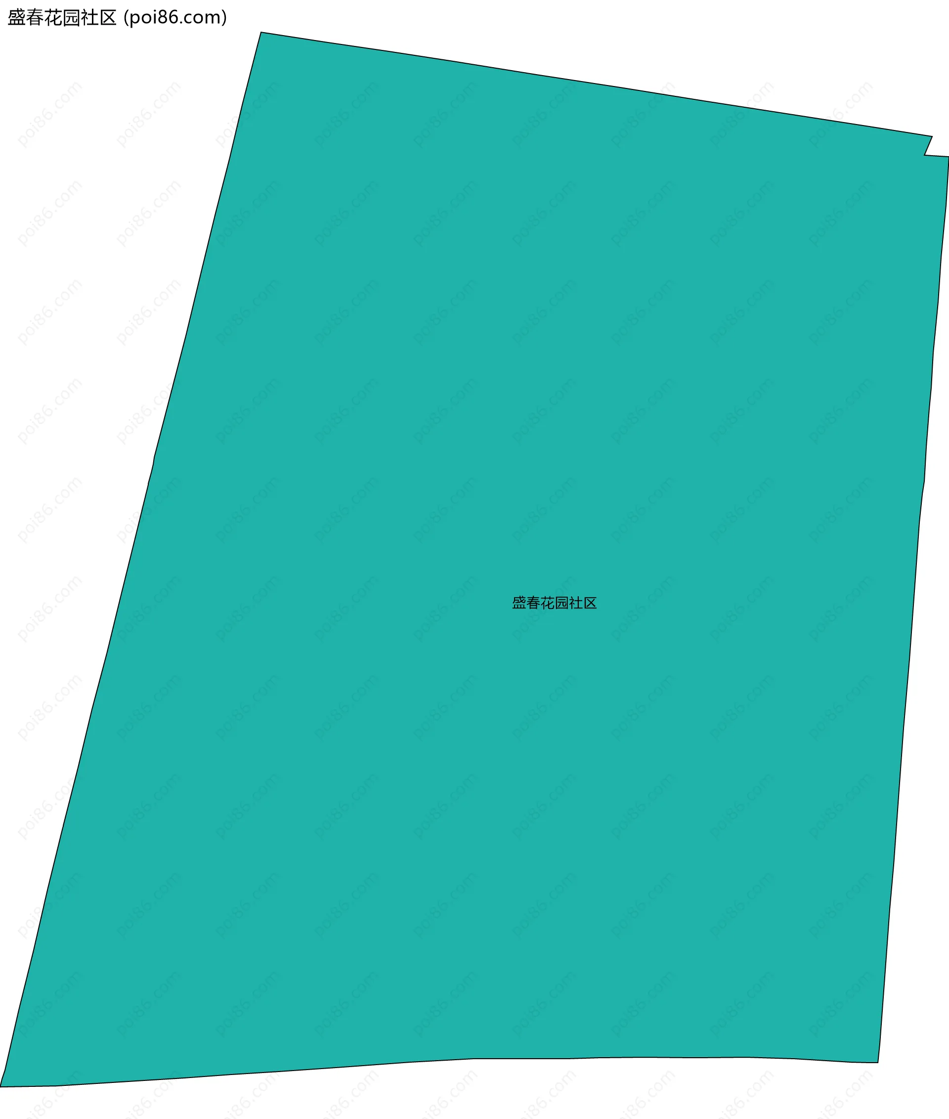 盛春花园社区边界地图