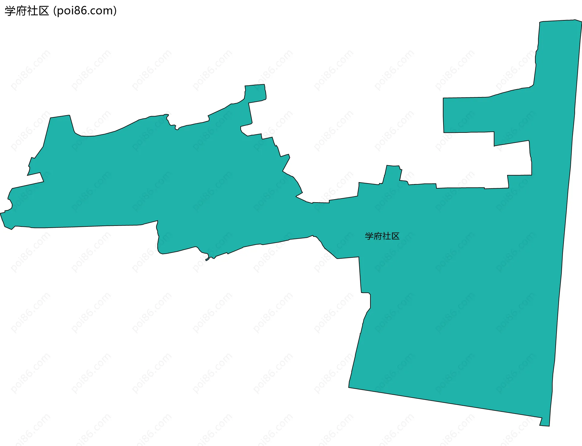 学府社区边界地图