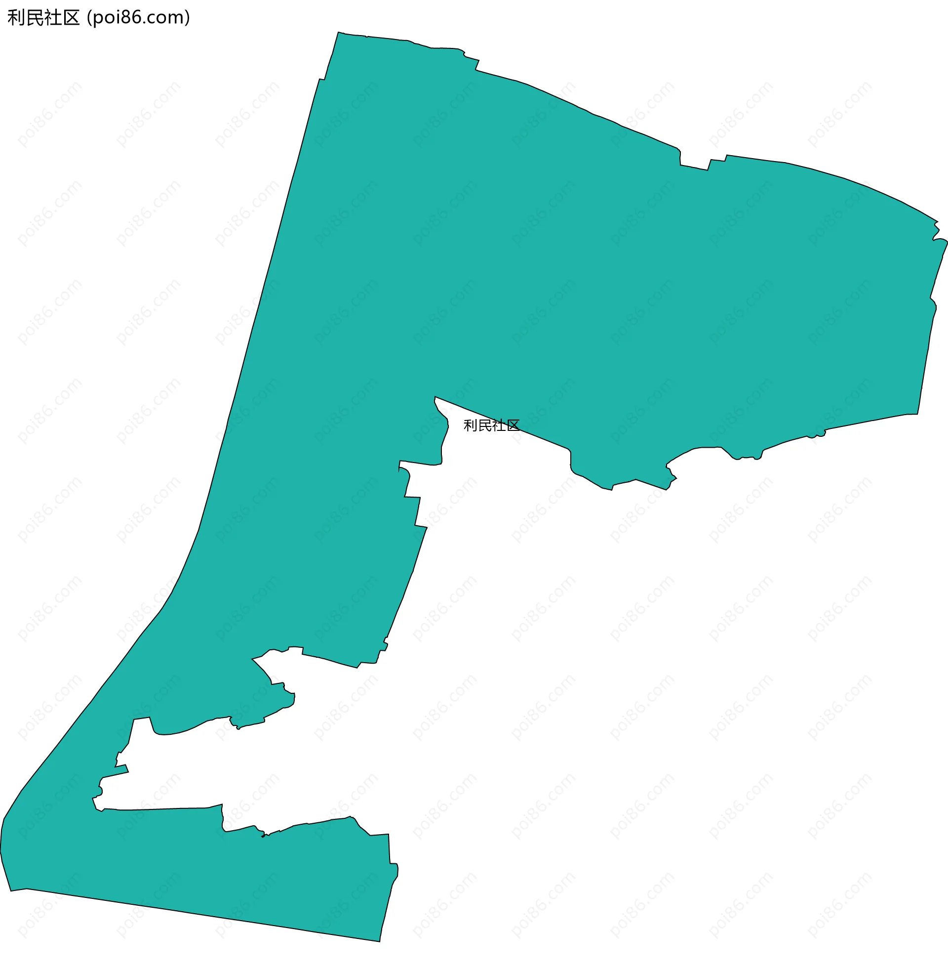 利民社区边界地图