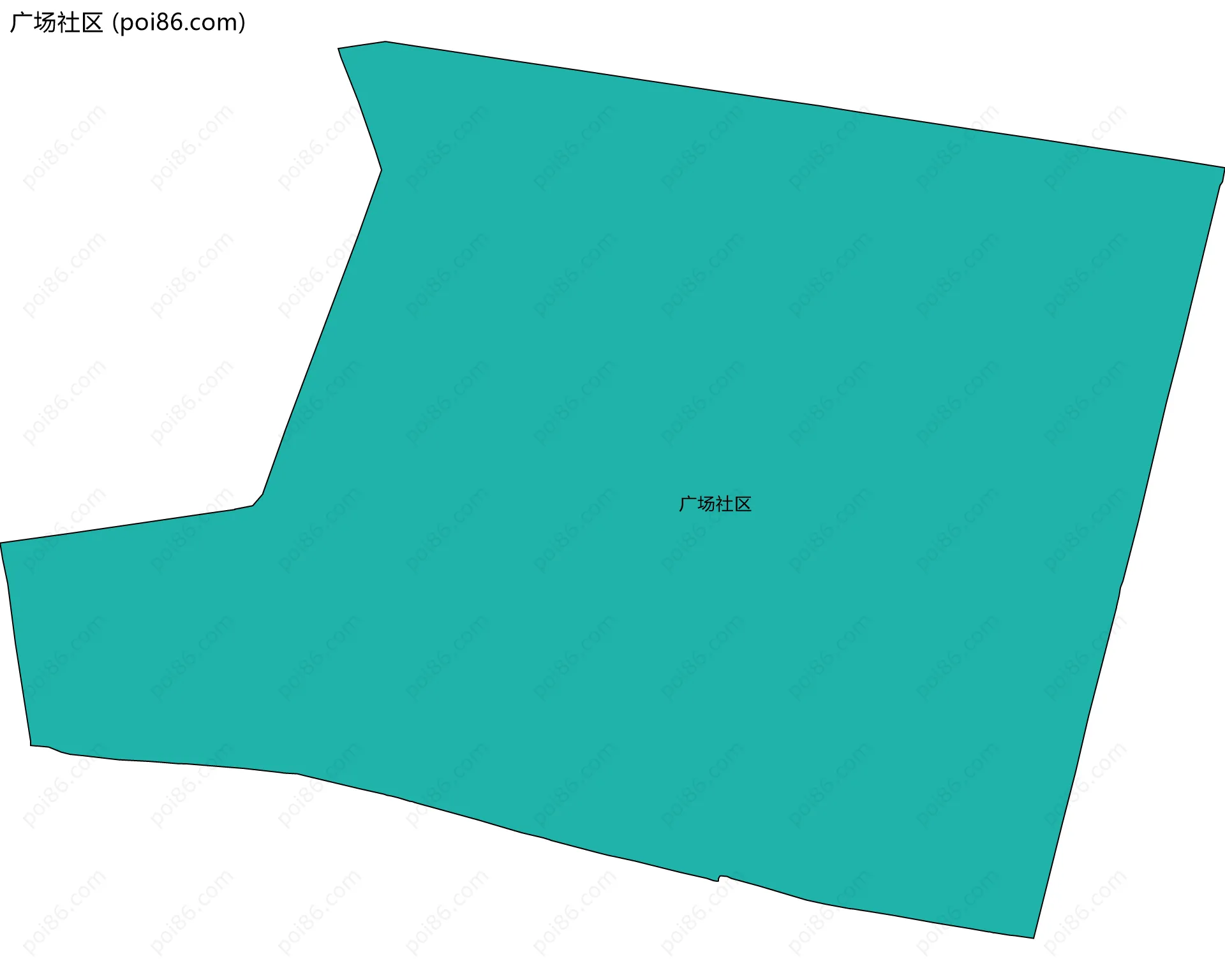 广场社区边界地图