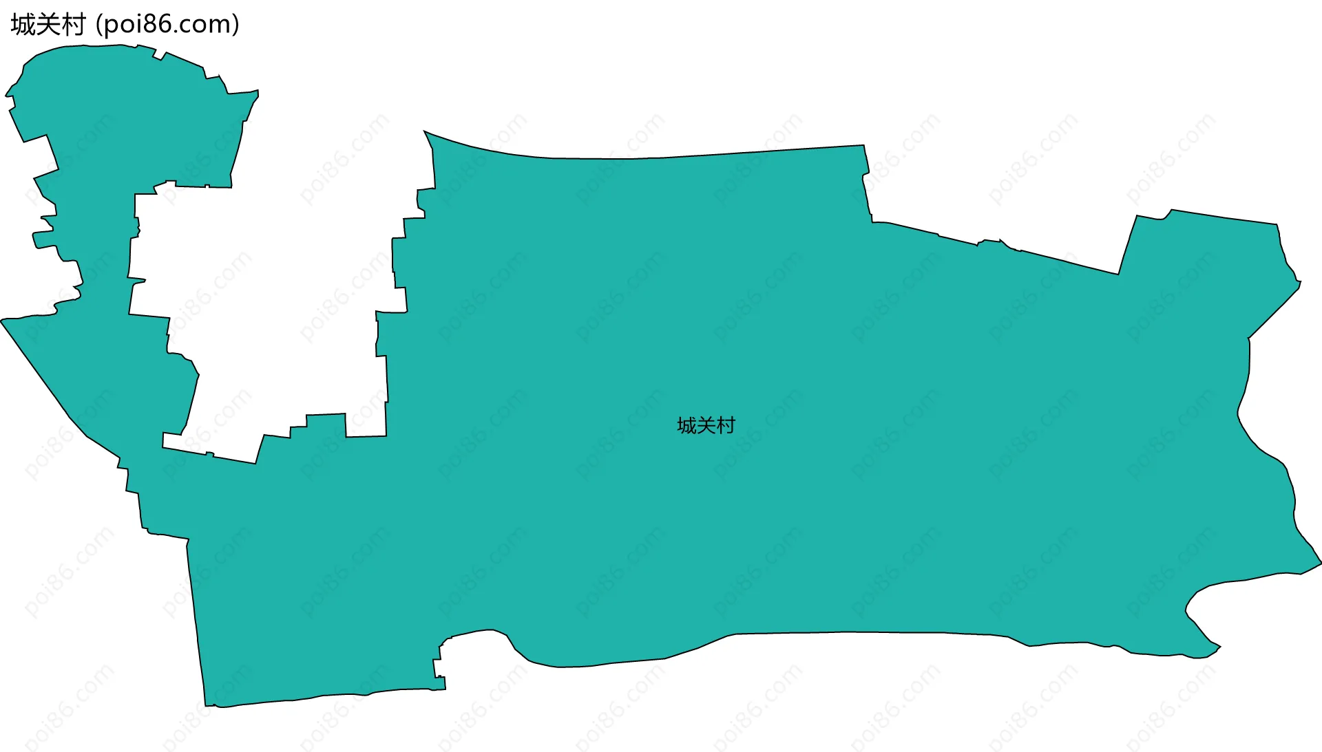 城关村边界地图