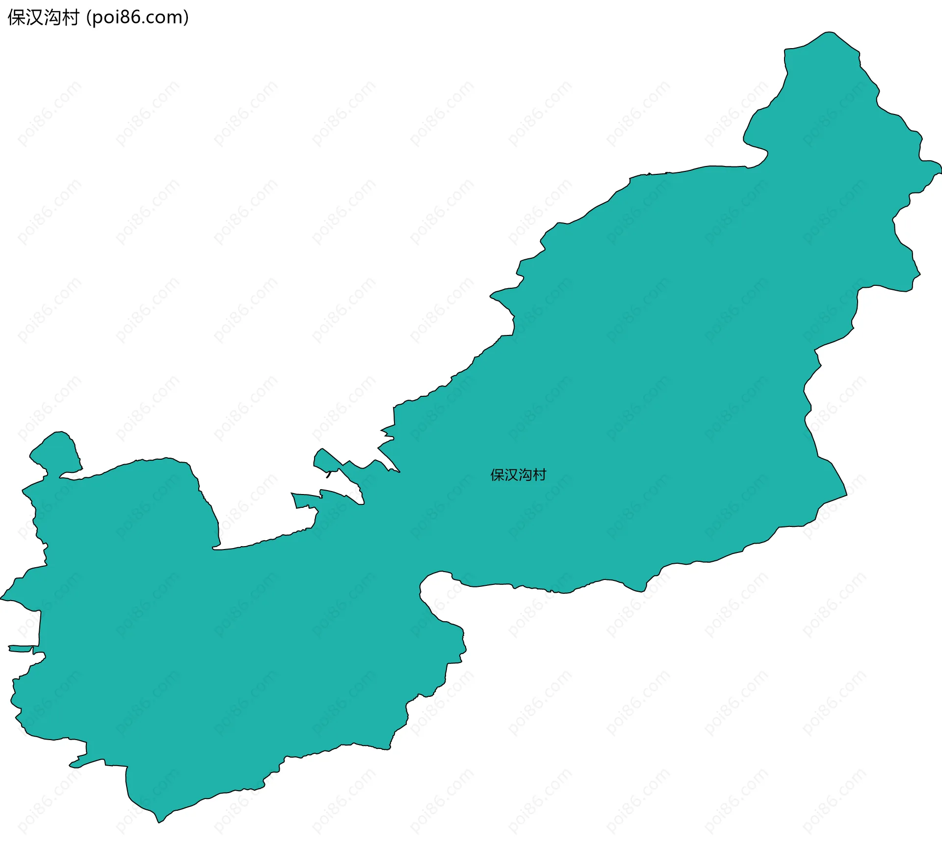 保汉沟村边界地图