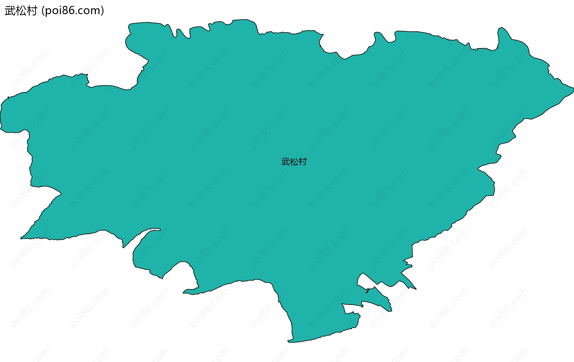 武松村边界地图
