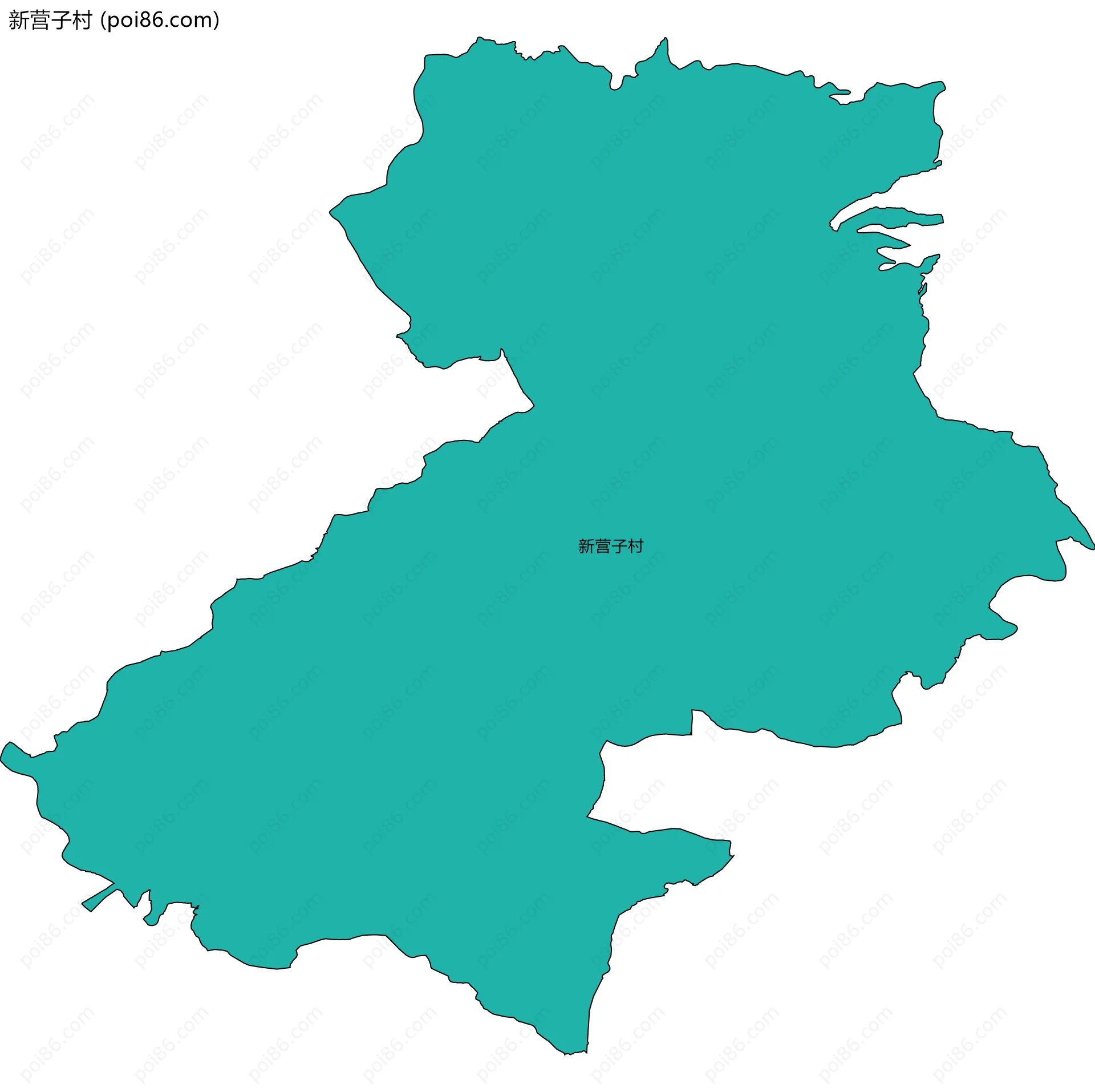 新营子村边界地图