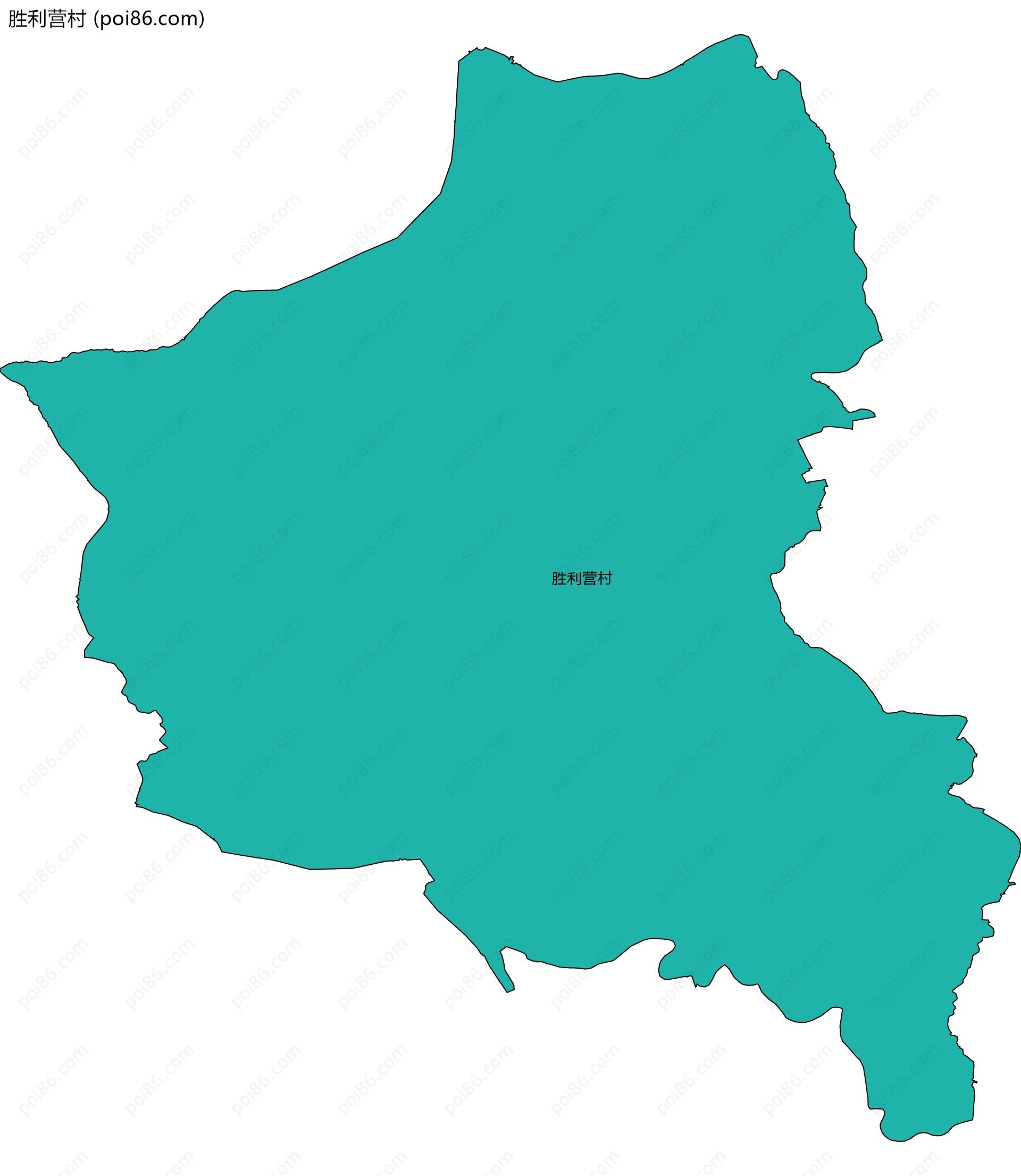 胜利营村边界地图