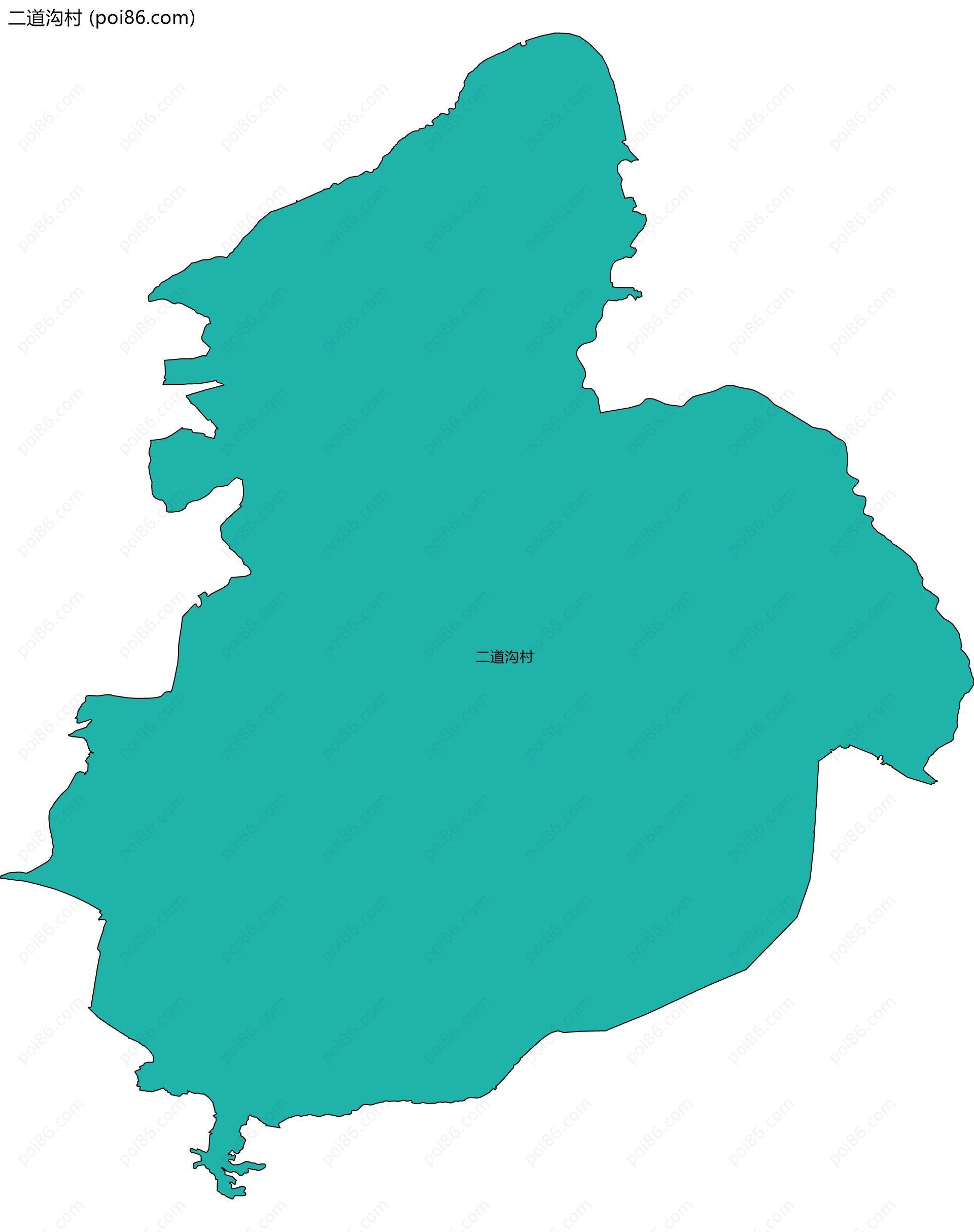 二道沟村边界地图