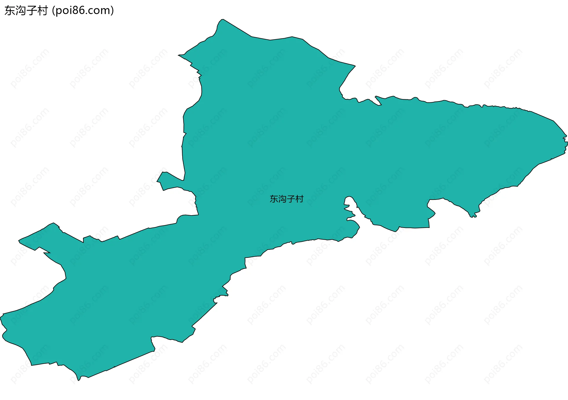 东沟子村边界地图
