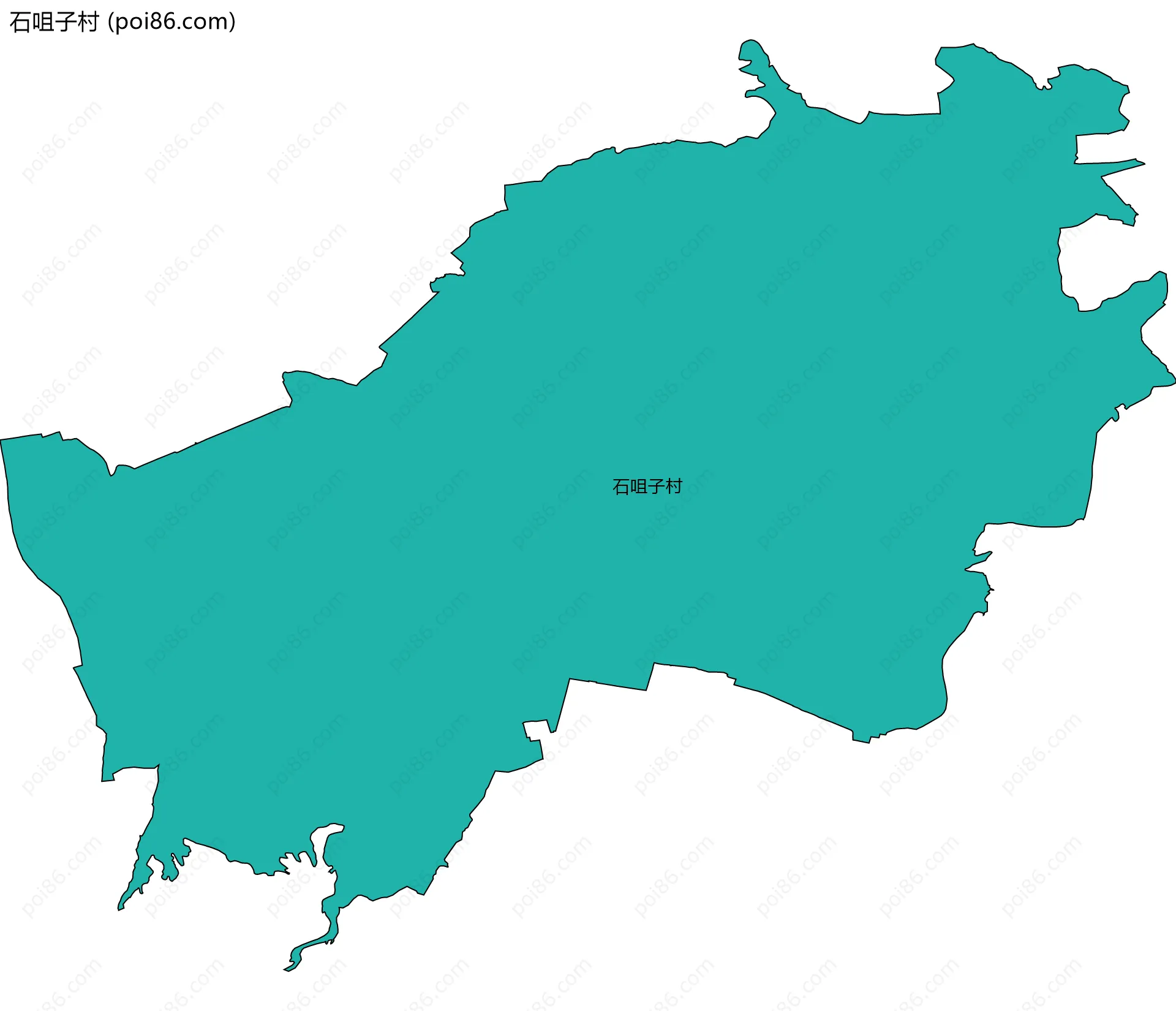 石咀子村边界地图